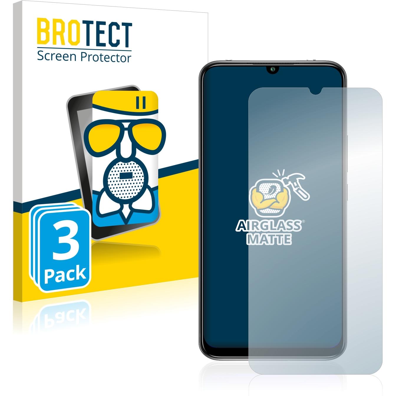Bild von BROTECT AirGlass Panzerglasfolie Matt (3 Stück, Xiaomi Mi 10 Lite), Smartphone Schutzfolie, Grau