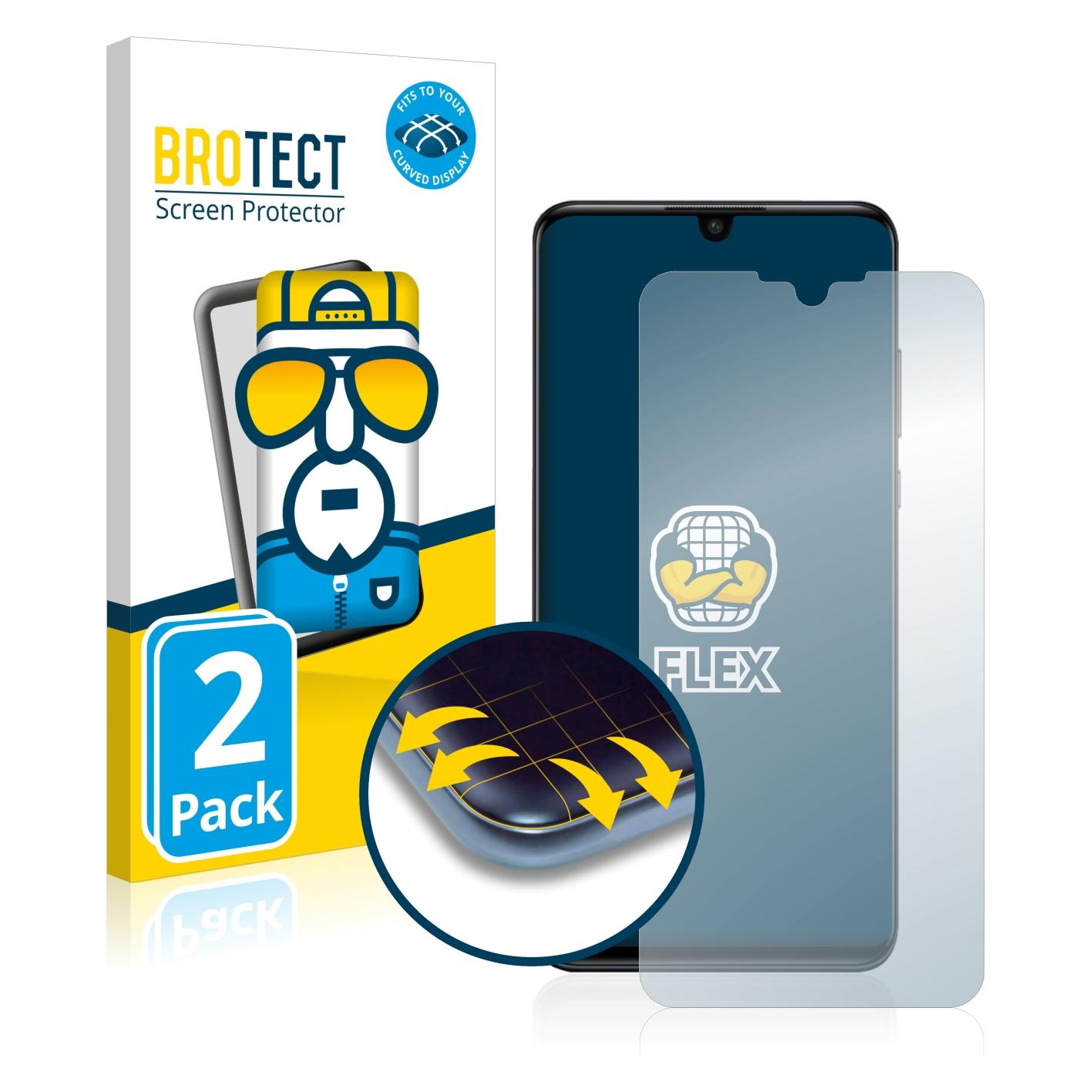 Bild von BROTECT Full-Cover Displayschutz (2 Stück, Huawei P30 Lite New Edition), Smartphone Schutzfolie, Transparent