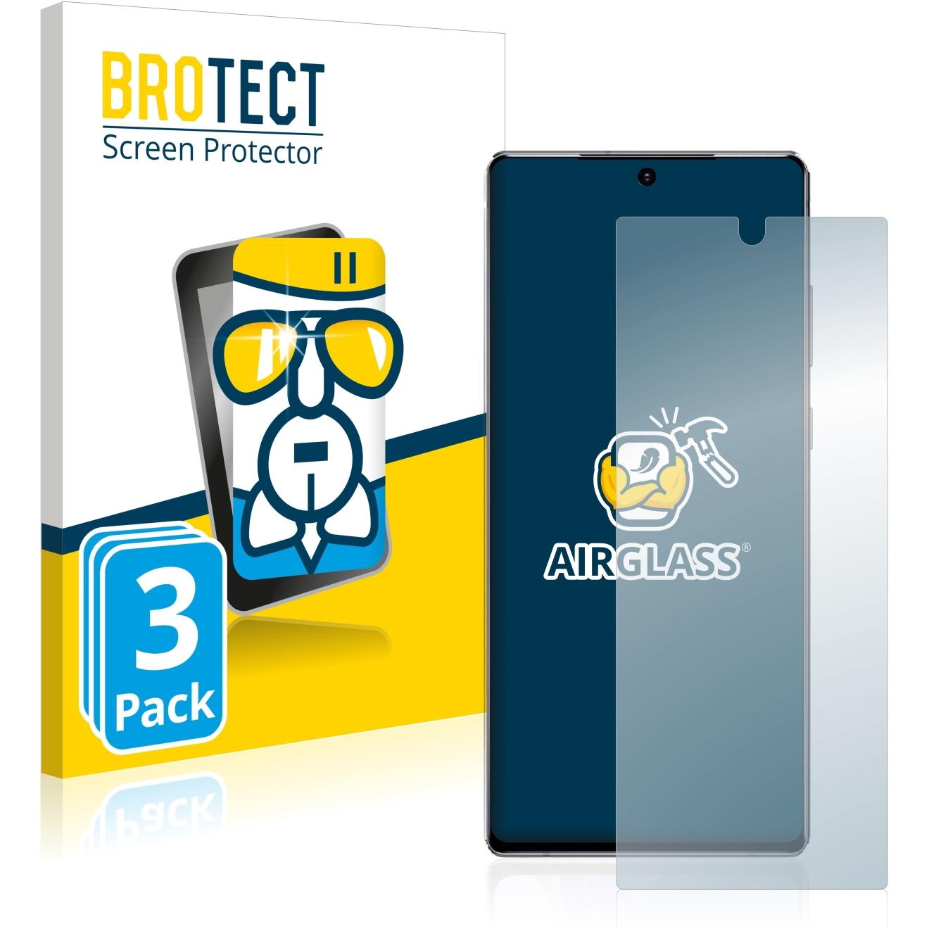 Bild von BROTECT AirGlass Panzerglasfolie (3 Stück, Samsung Galaxy Note 20 5G), Smartphone Schutzfolie, Transparent