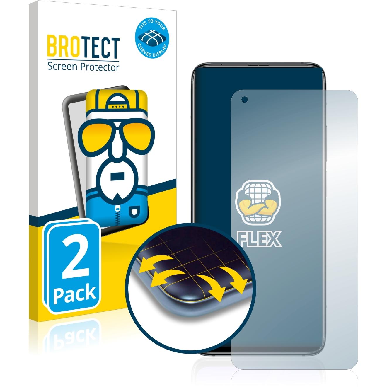 Bild von BROTECT Full-Cover Displayschutz (2 Stück, Xiaomi Mi 10T Pro 5G), Smartphone Schutzfolie, Transparent