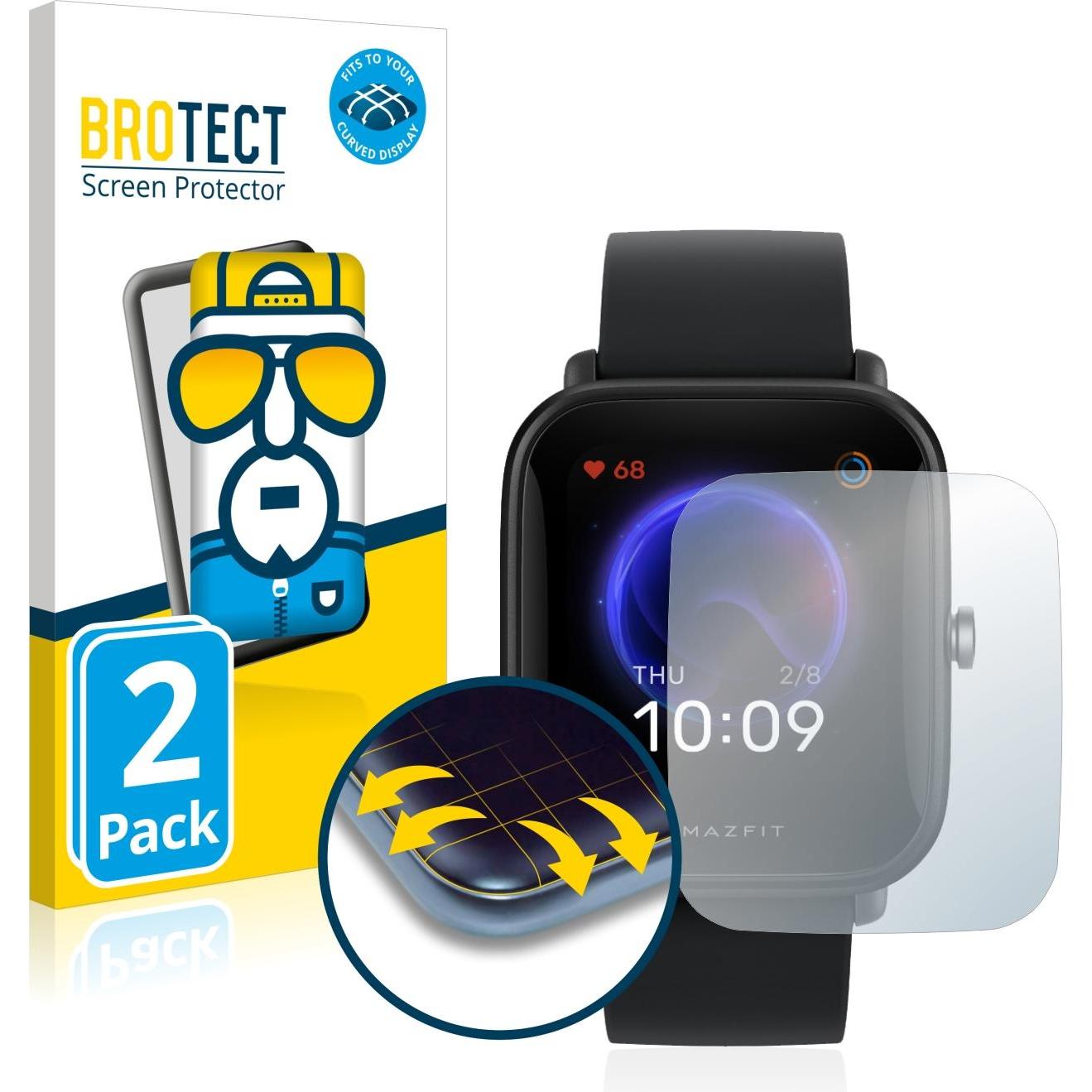 Bild von BROTECT Full-Cover Displayschutz, Smartwatch Schutzfolie, Transparent