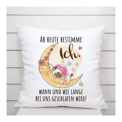 Bild von Herzbotschaft Kissen mit Motiv Modell: Ab Heute bestimme ich
