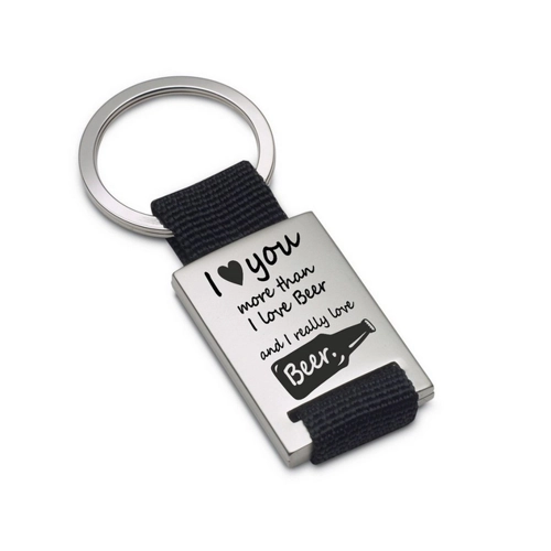 Bild von Lieblingsmensch Schlüsselanhänger - I love you more than I love beer