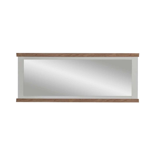Bild von Eleganter Landhausstilspiegel in Weiß und Eichefarben