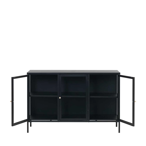Bild von Esszimmervitrinenschrank in Schwarz – 85 cm hoch