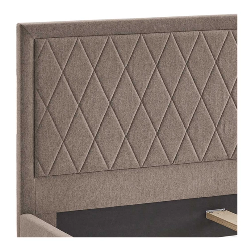 Bild von Doppelbett Polster Hellbraun in modernem Design