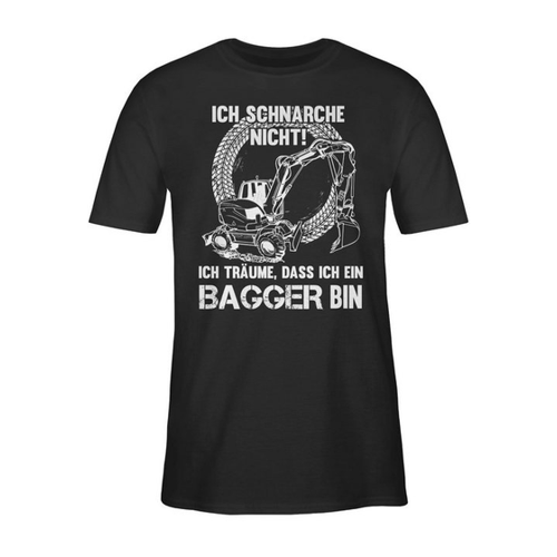 Bild von Shirtracer T-Shirt Ich schnarche nicht ich bin ein Bagger