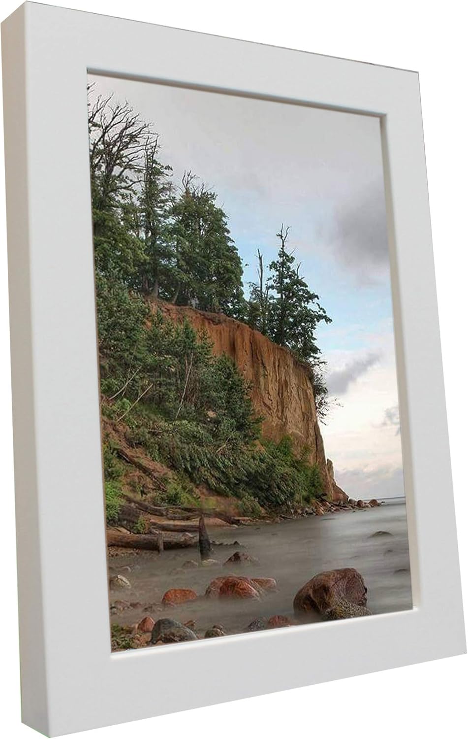 Bild von Bilderrahmen Fotorahmen 29,7x42 cm weiß bilderrahmen zum aufhängen MDF Picture Frames Farbe und 40 verschiedene Größen wählbar ohne Passepartout Rahmen Malmö