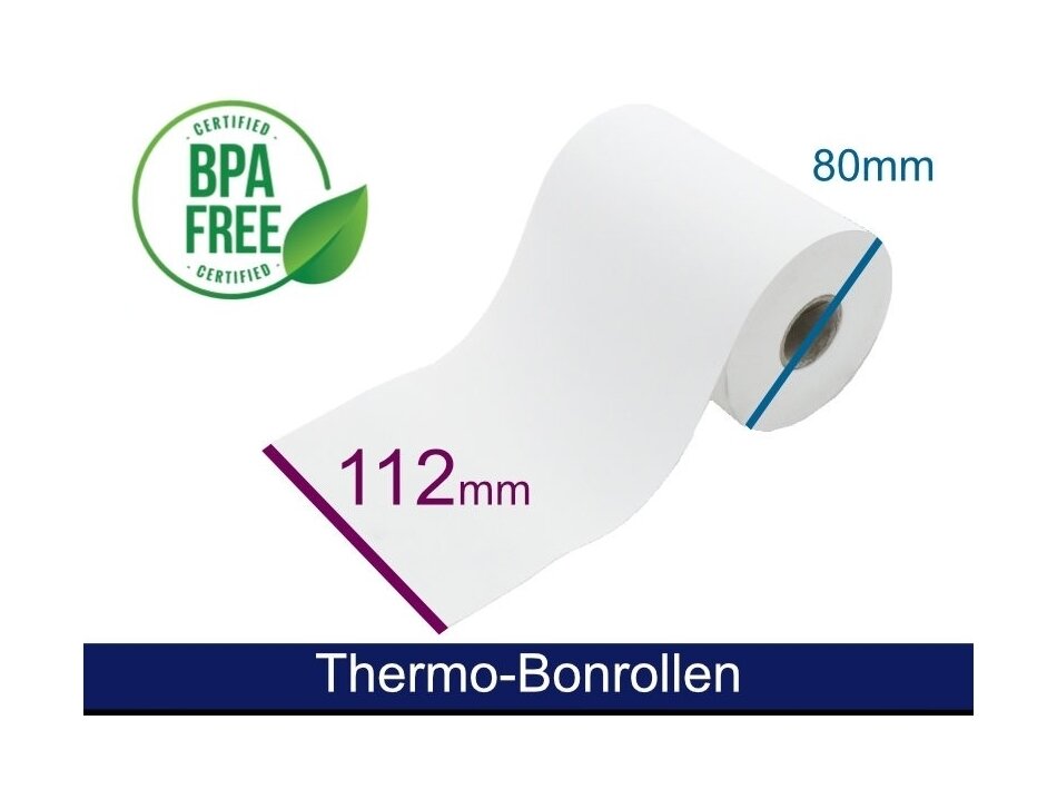 Bild von ARTDEV Thermorolle - 112 80 25 (B/D/K), Weiß, ca 70m