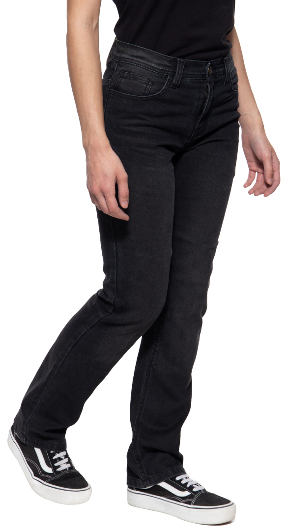 Bild von Queen Kerosin Motogear Black Damen Motorrad Jeans, schwarz, Größe 29