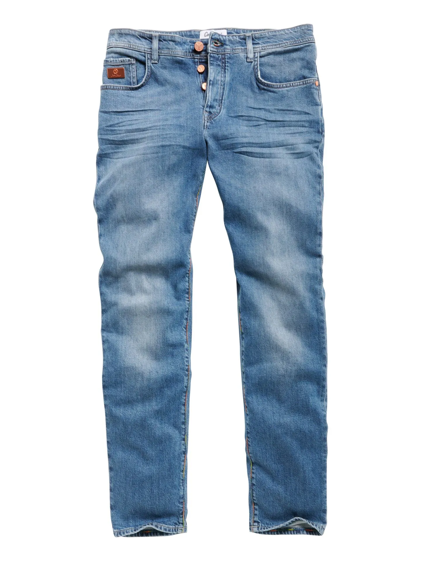 Bild von Carlo Colucci Herren Premium Jeans - Slim Fit - Blau 35W32L