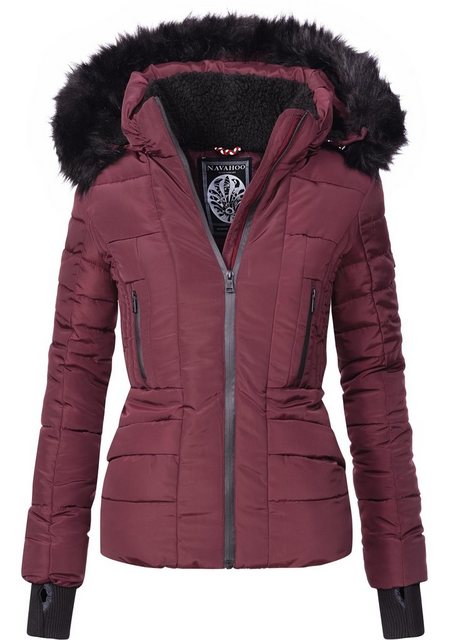 Bild von Navahoo Steppjacke Adele hochwertige Winterjacke mit edler Kunstfell- Kapuze