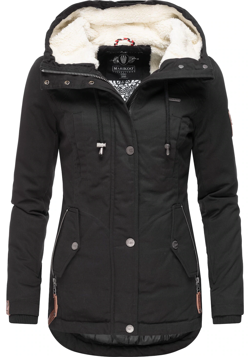 Bild von Marikoo Winterjacke Bikoo sportliche Damen Outdoor Baumwolljacke mit Kapuze