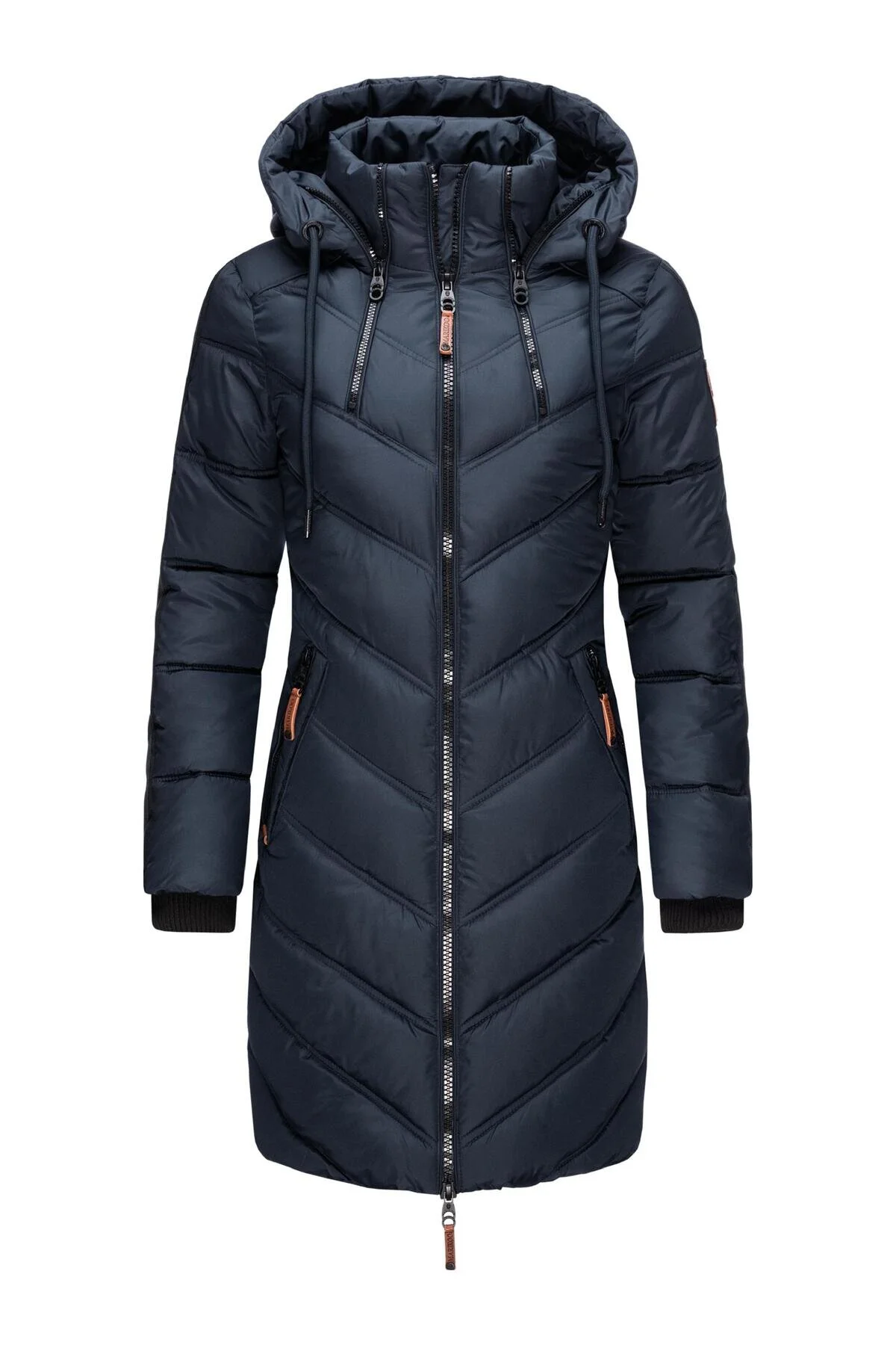 Bild von Marikoo Wintermantel Armasa modischer Damen Winter Steppmantel mit Kapuze