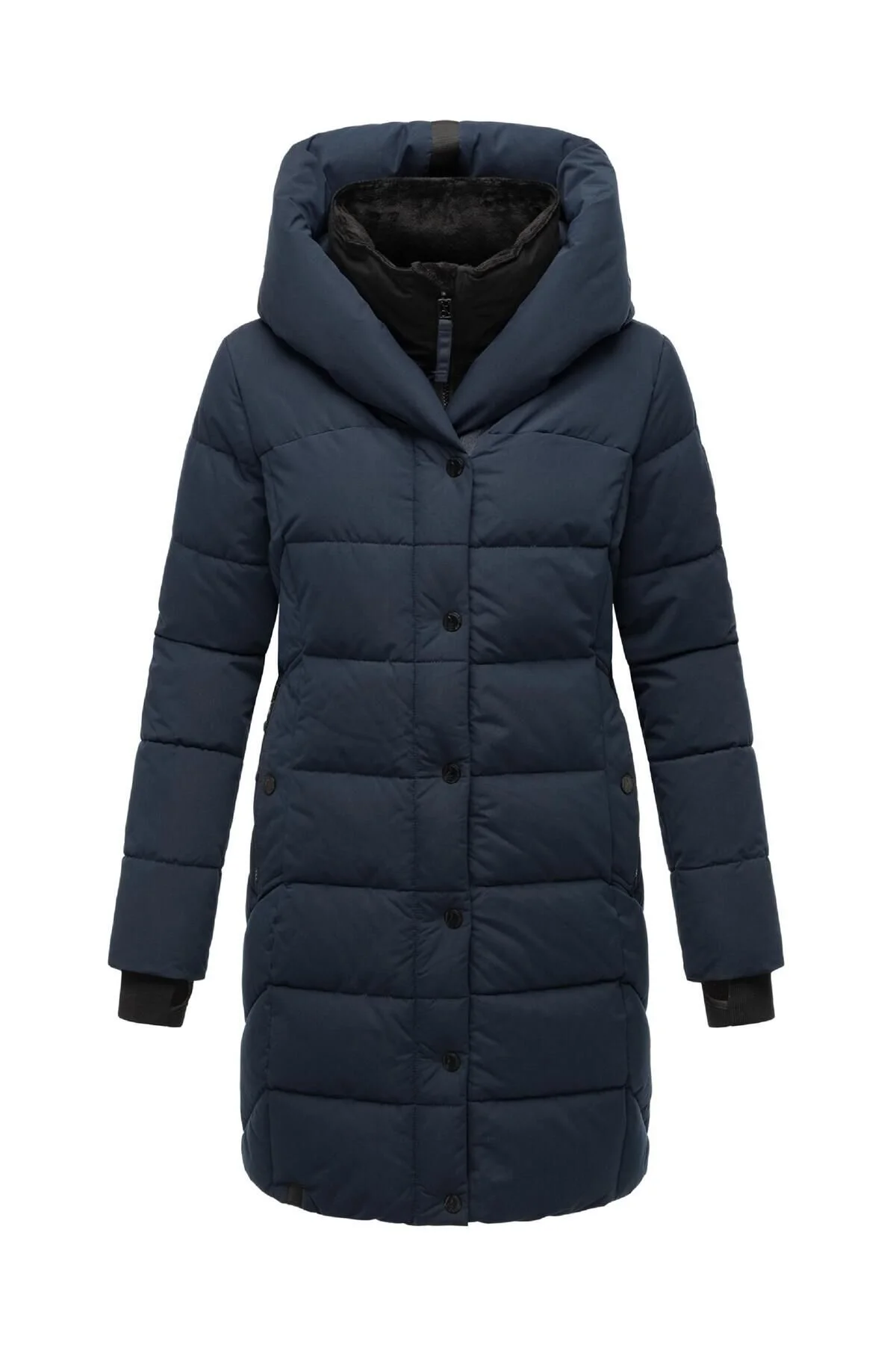 Bild von Navahoo Steppmantel Knutschilein Stylischer Damenmantel mit abnehmbarem Fleece-Kragen