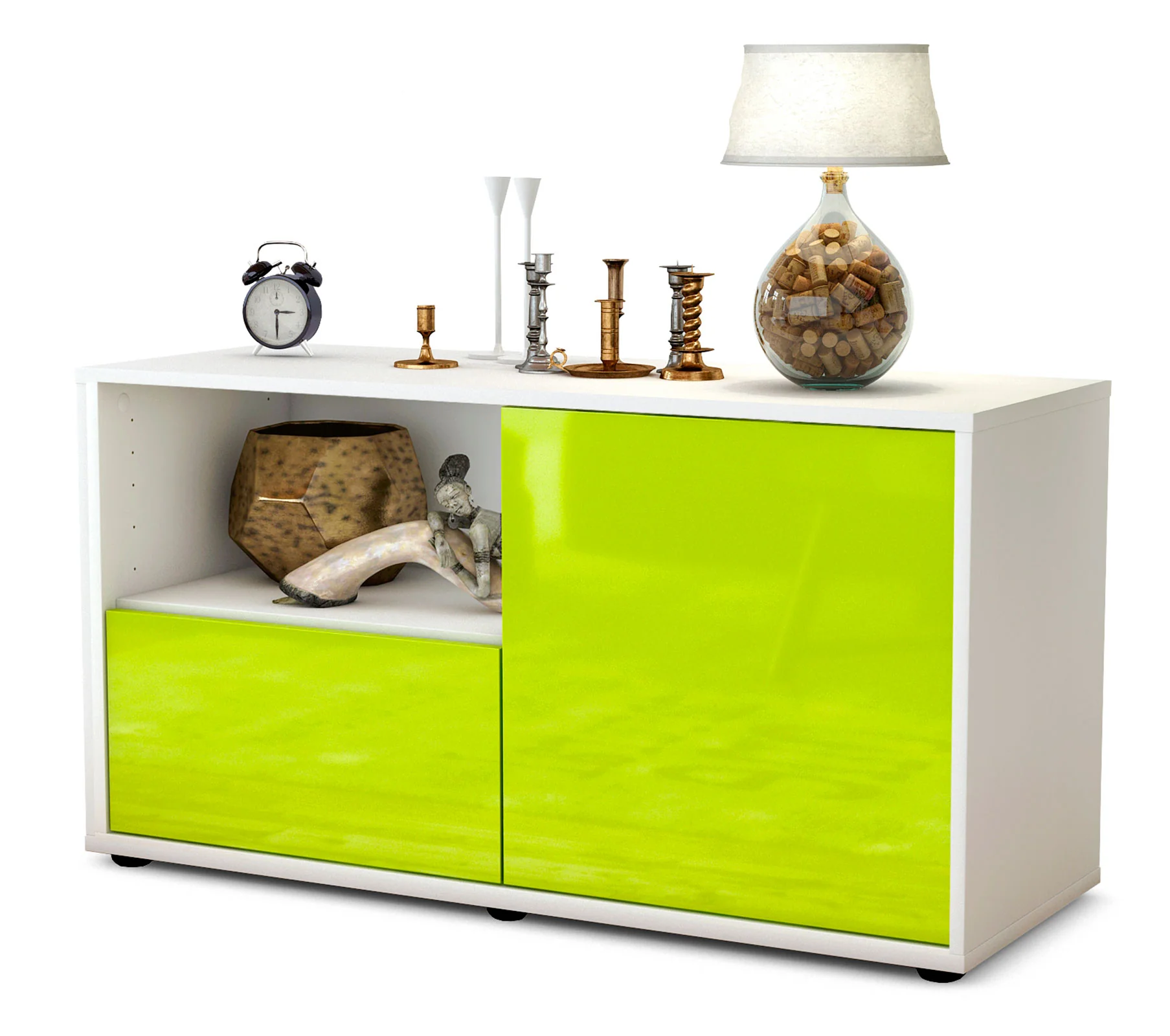 Bild von Lowboard Adrina, Grün (92x49x35cm)