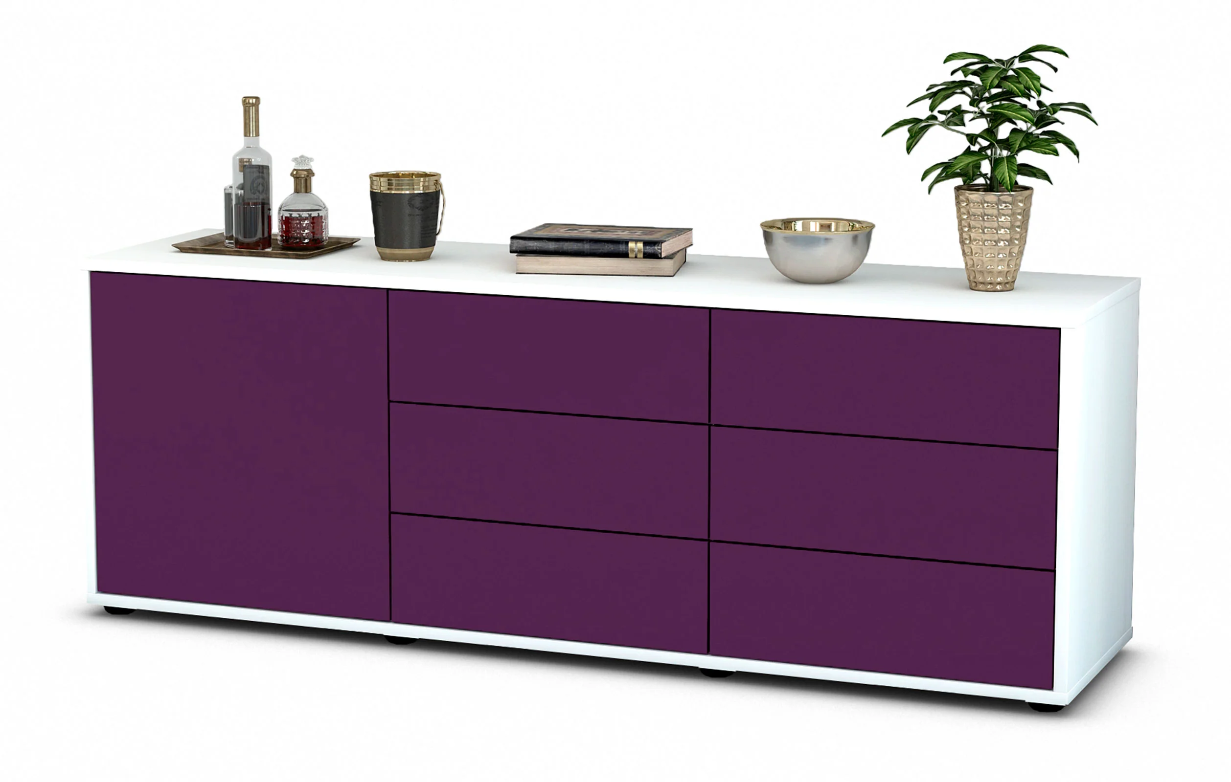 Bild von Lowboard Amedea, Lila (136x49x35cm)