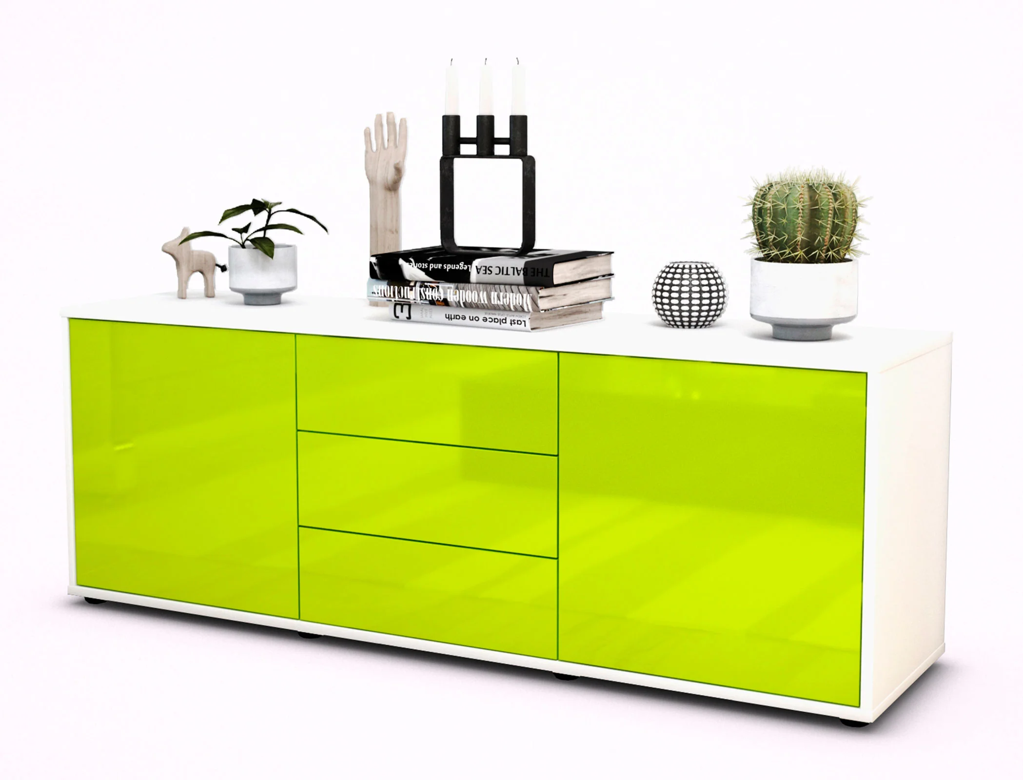 Bild von Lowboard Ameline, Grün (136x49x35cm)
