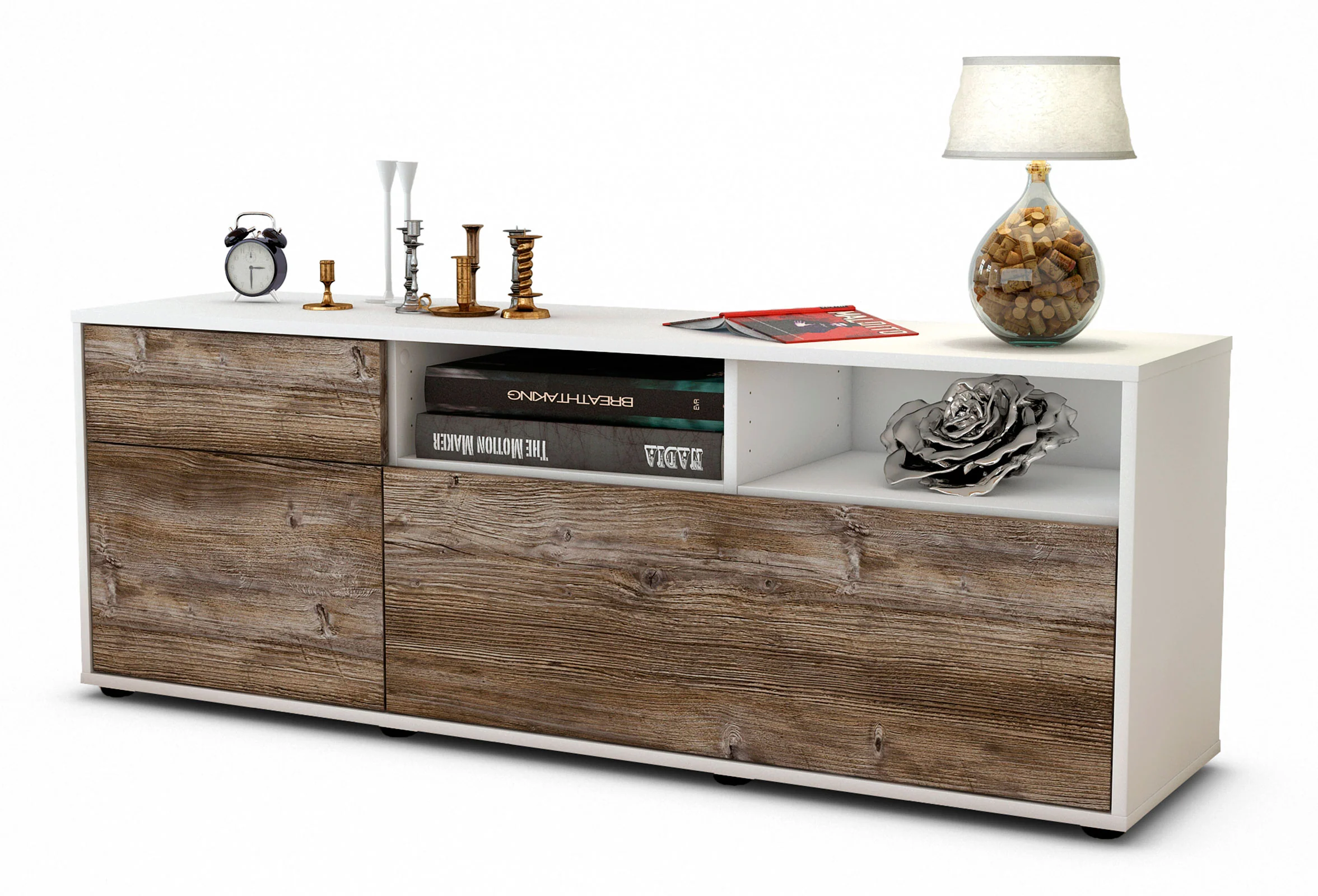 Bild von Lowboard Amisa, Treibholz (136x49x35cm)