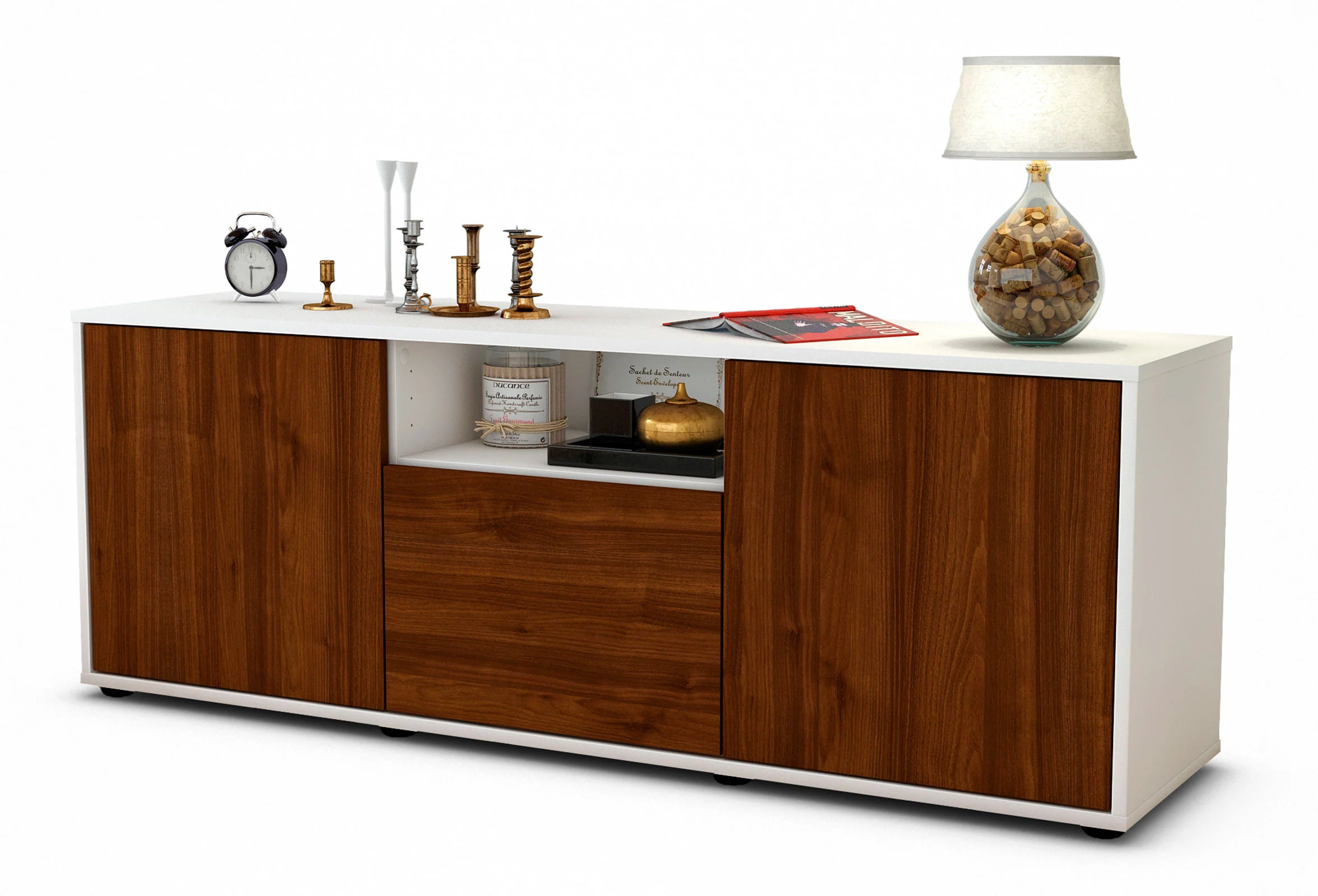 Bild von Lowboard Andreana, Walnuss (136x49x35cm)