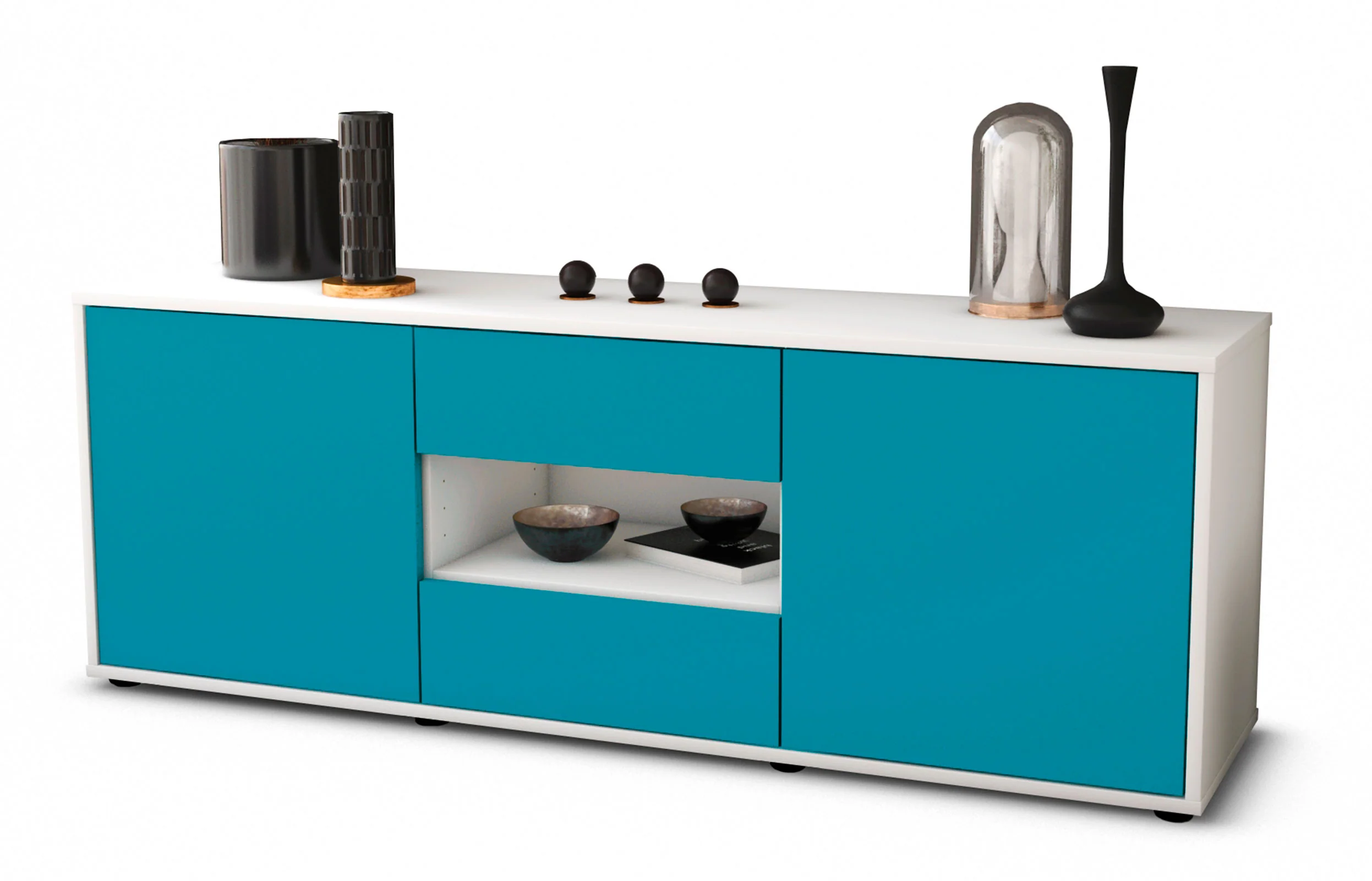 Bild von Lowboard Antonella, Türkis (136x49x35cm)