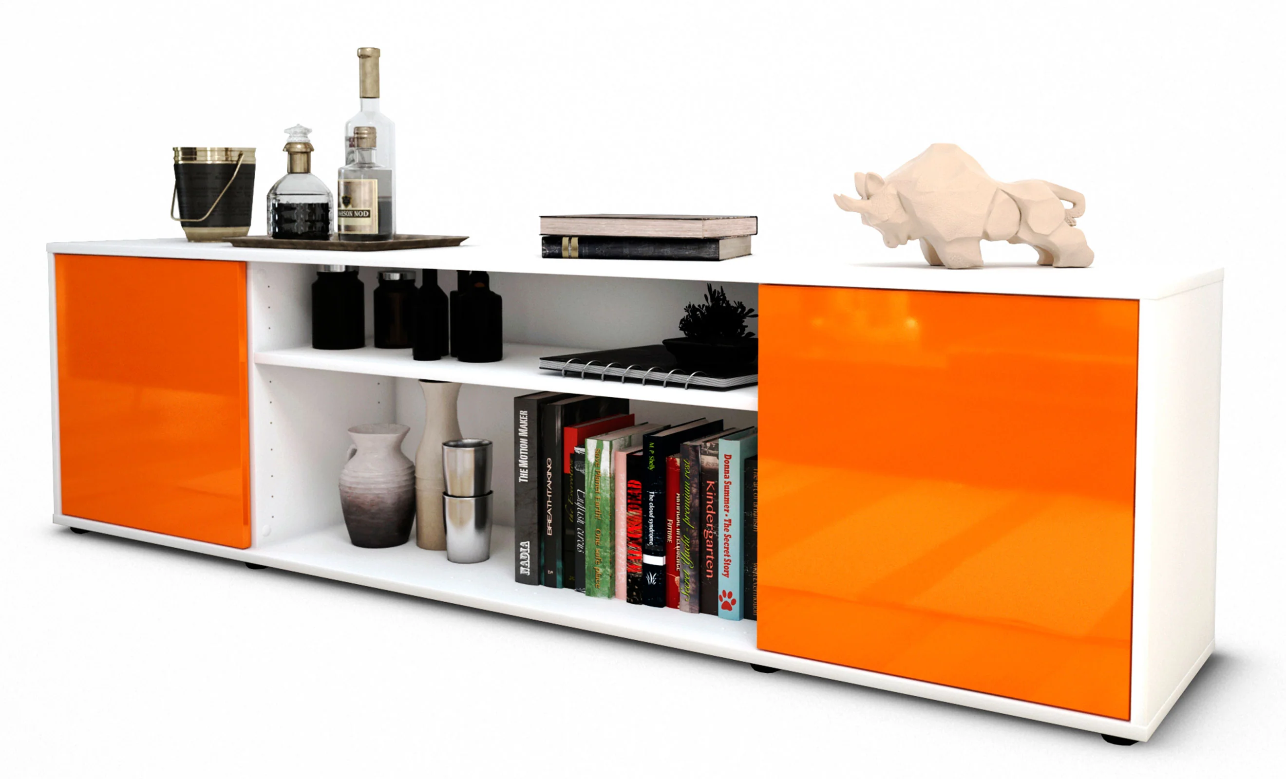 Bild von Lowboard Asia, Orange (180x49x35cm)