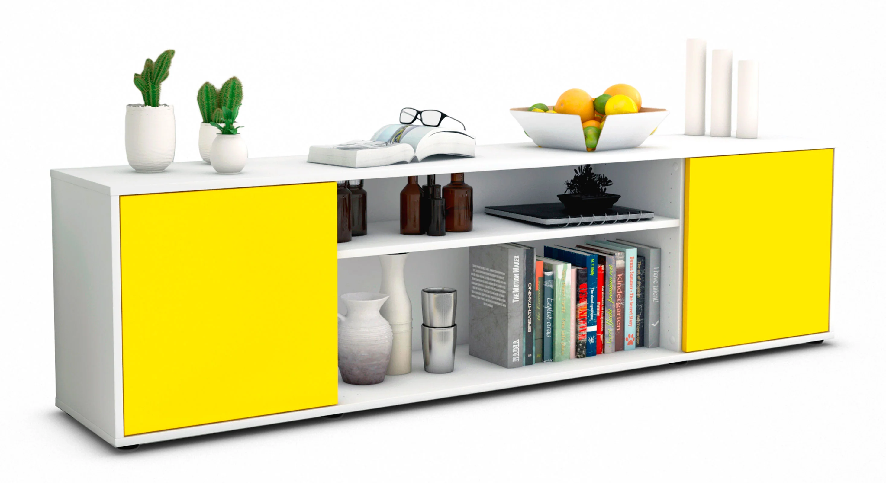 Bild von Lowboard Asia, Gelb (180x49x35cm)