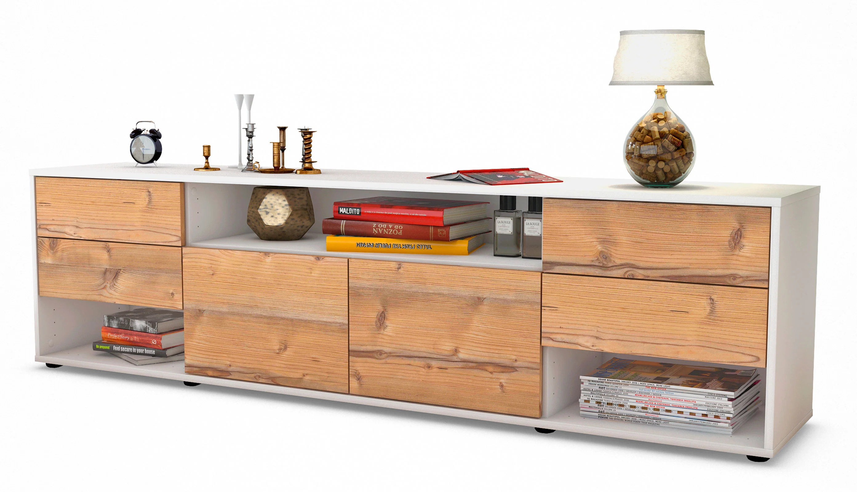 Bild von Lowboard Barbara, Pinie (180x49x35cm)