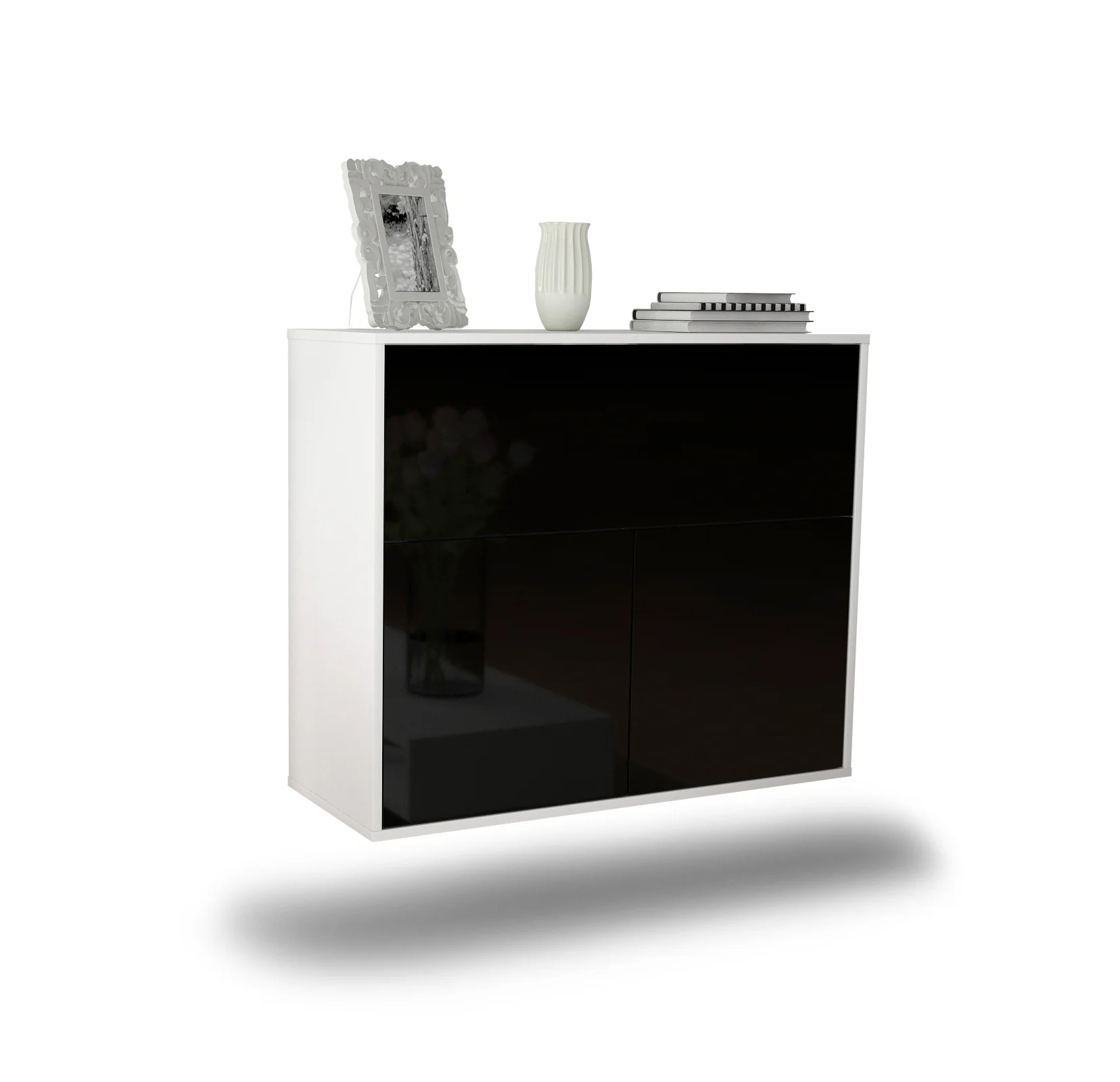Bild von Sideboard Irving, Schwarz, hängend (92x79x35cm)