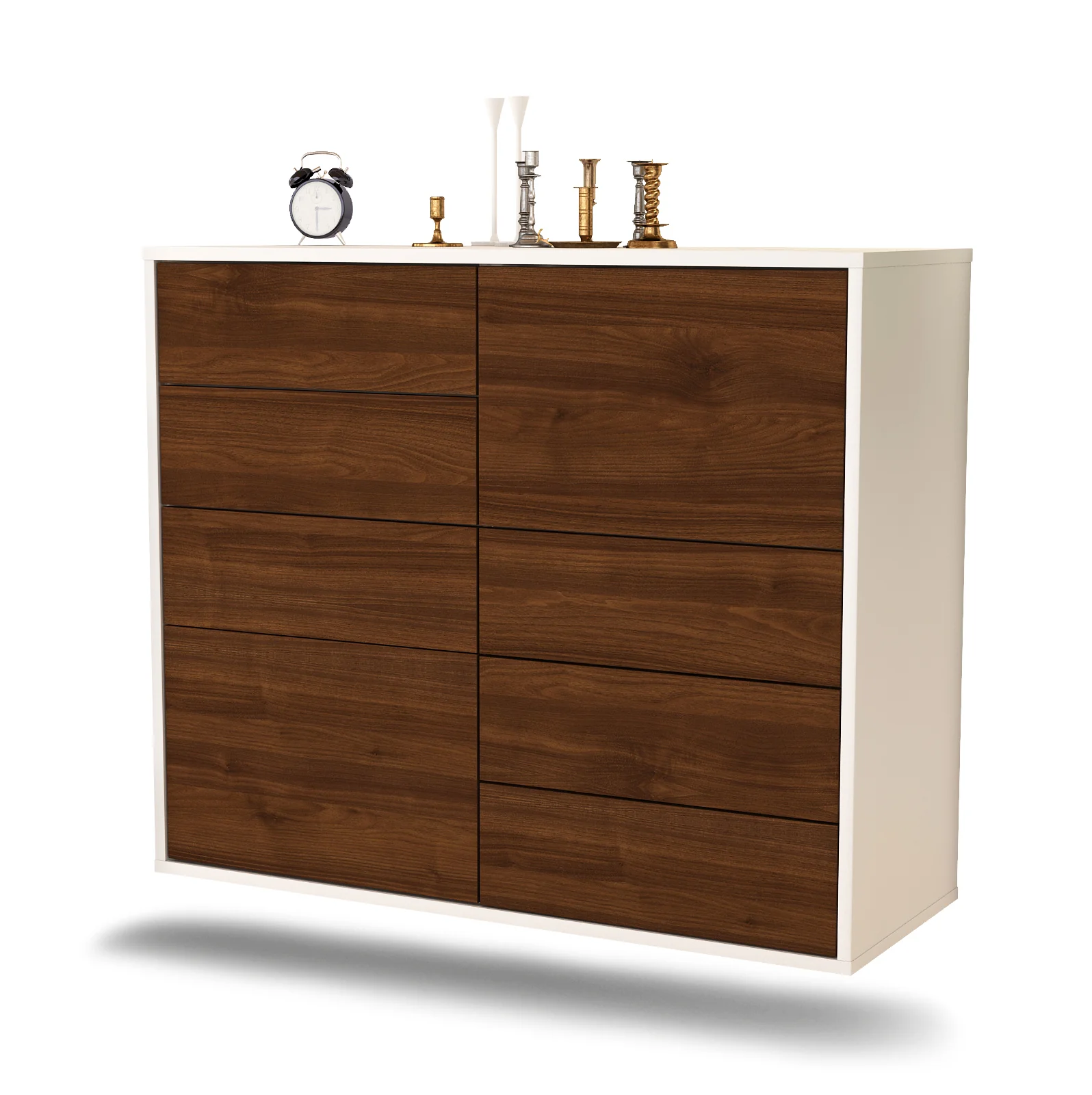 Bild von Sideboard Amarillo, Walnuss, hängend (92x79x35cm)