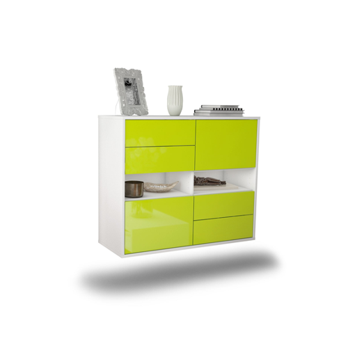 Bild von Sideboard Oxnard, Grün, hängend (92x79x35cm)