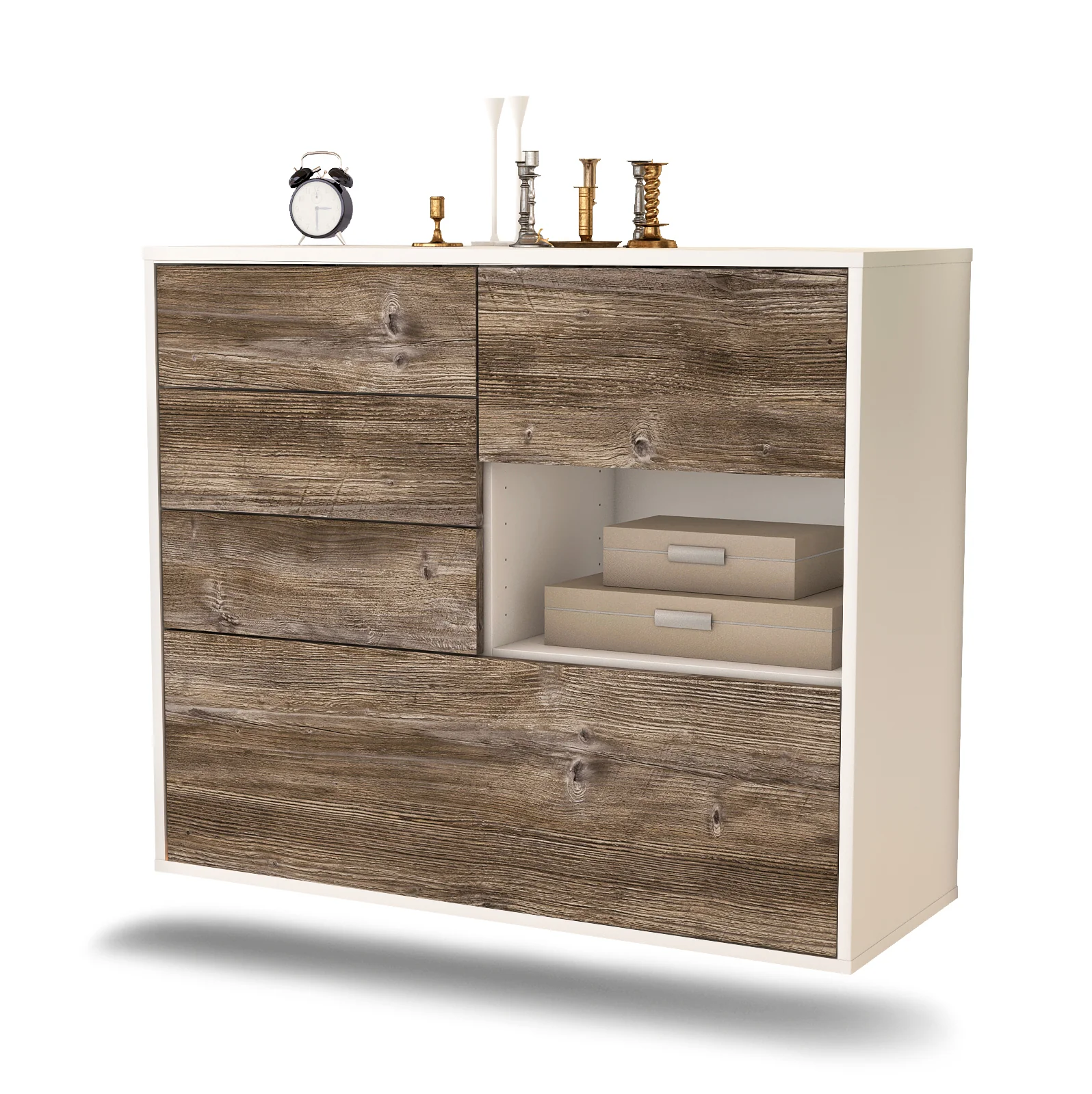 Bild von Sideboard Knoxville, Treibholz, hängend (92x79x35cm)