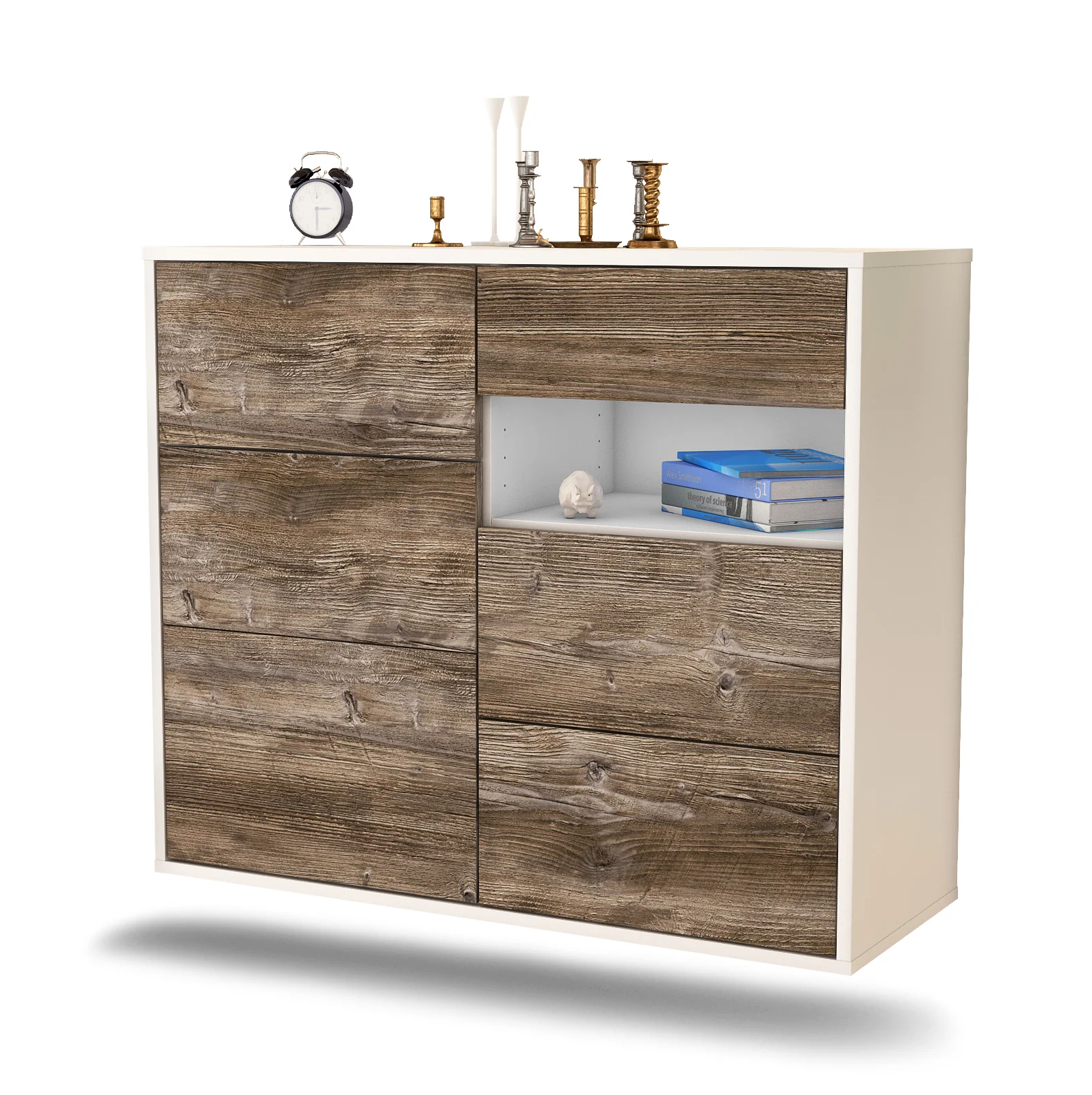 Bild von Sideboard Huntsville, Treibholz, hängend (92x79x35cm)