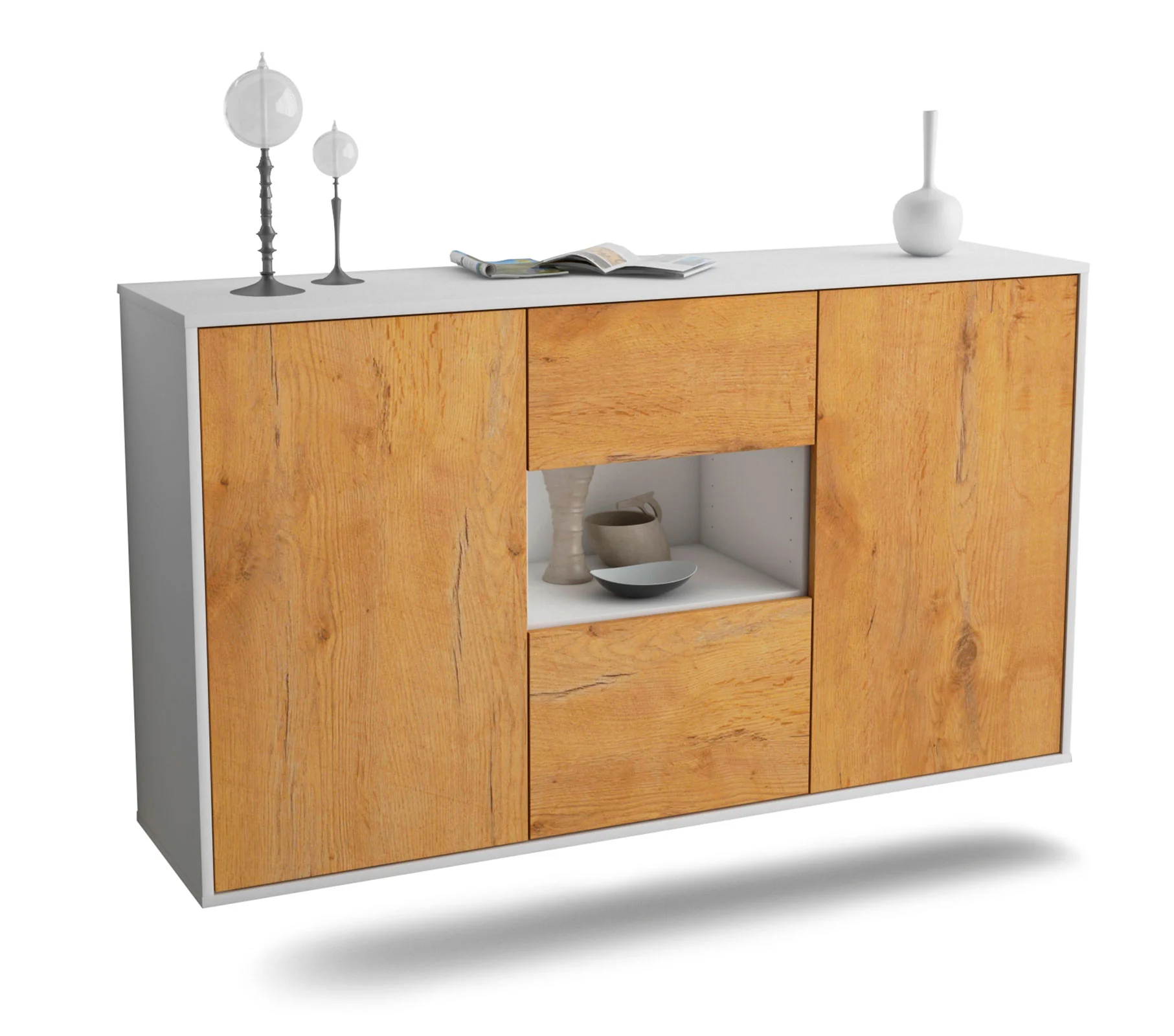 Bild von Sideboard Tallahassee, Eiche, hängend (136x79x35cm)
