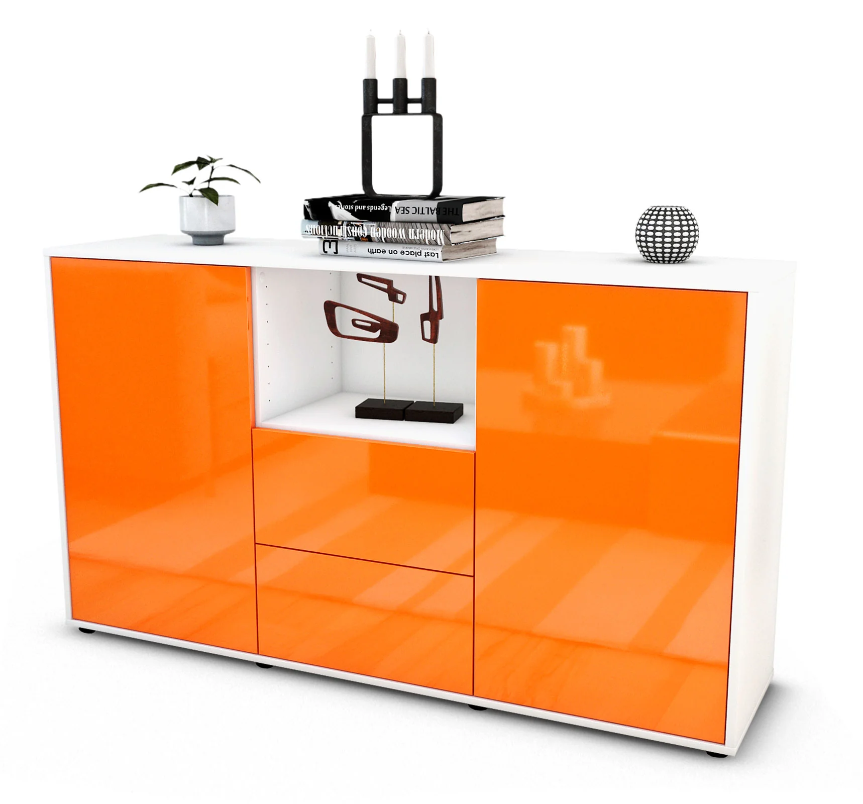 Bild von Sideboard Donika, Orange (136x79x35cm)