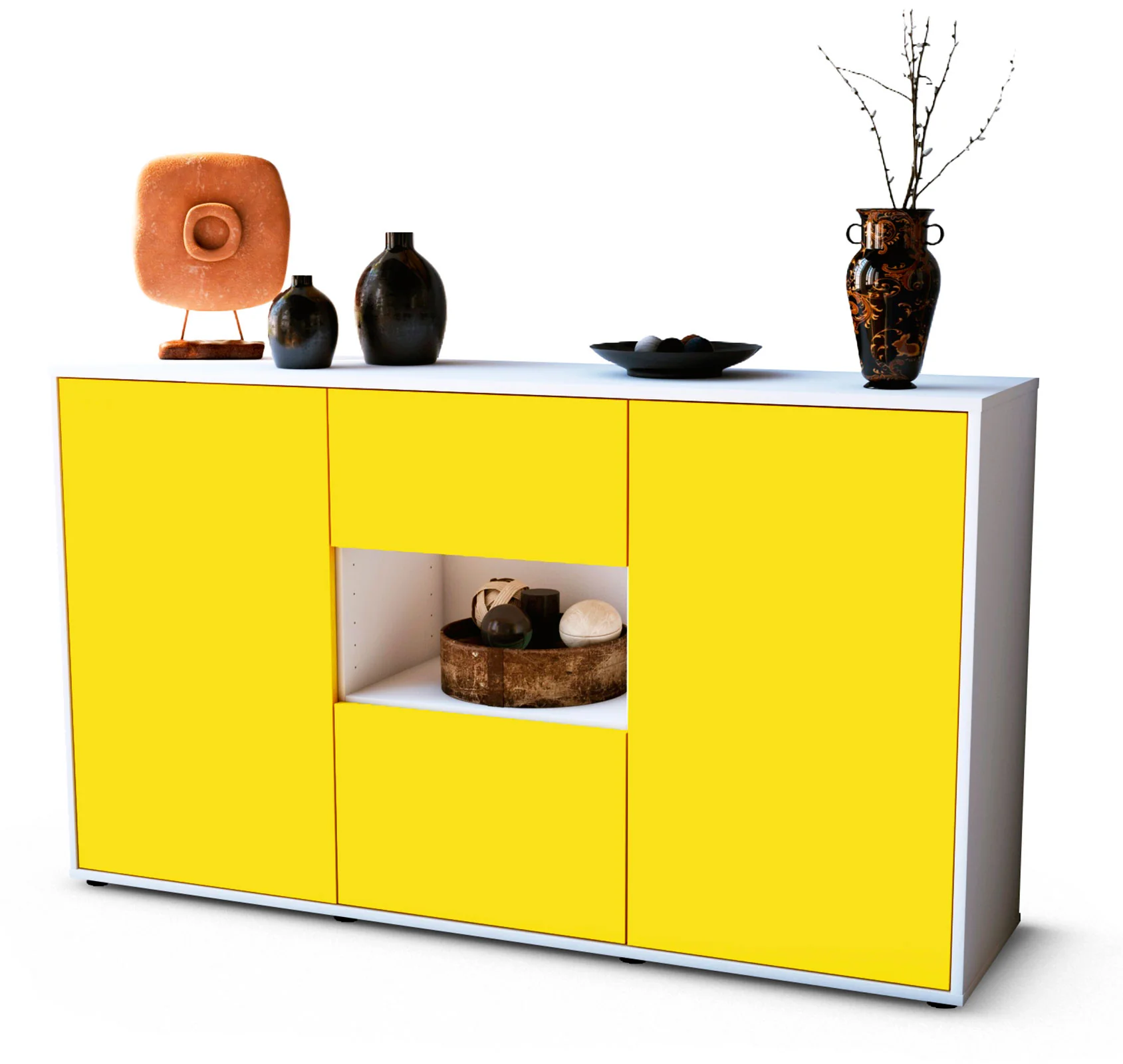 Bild von Sideboard Doriana, Gelb (136x79x35cm)
