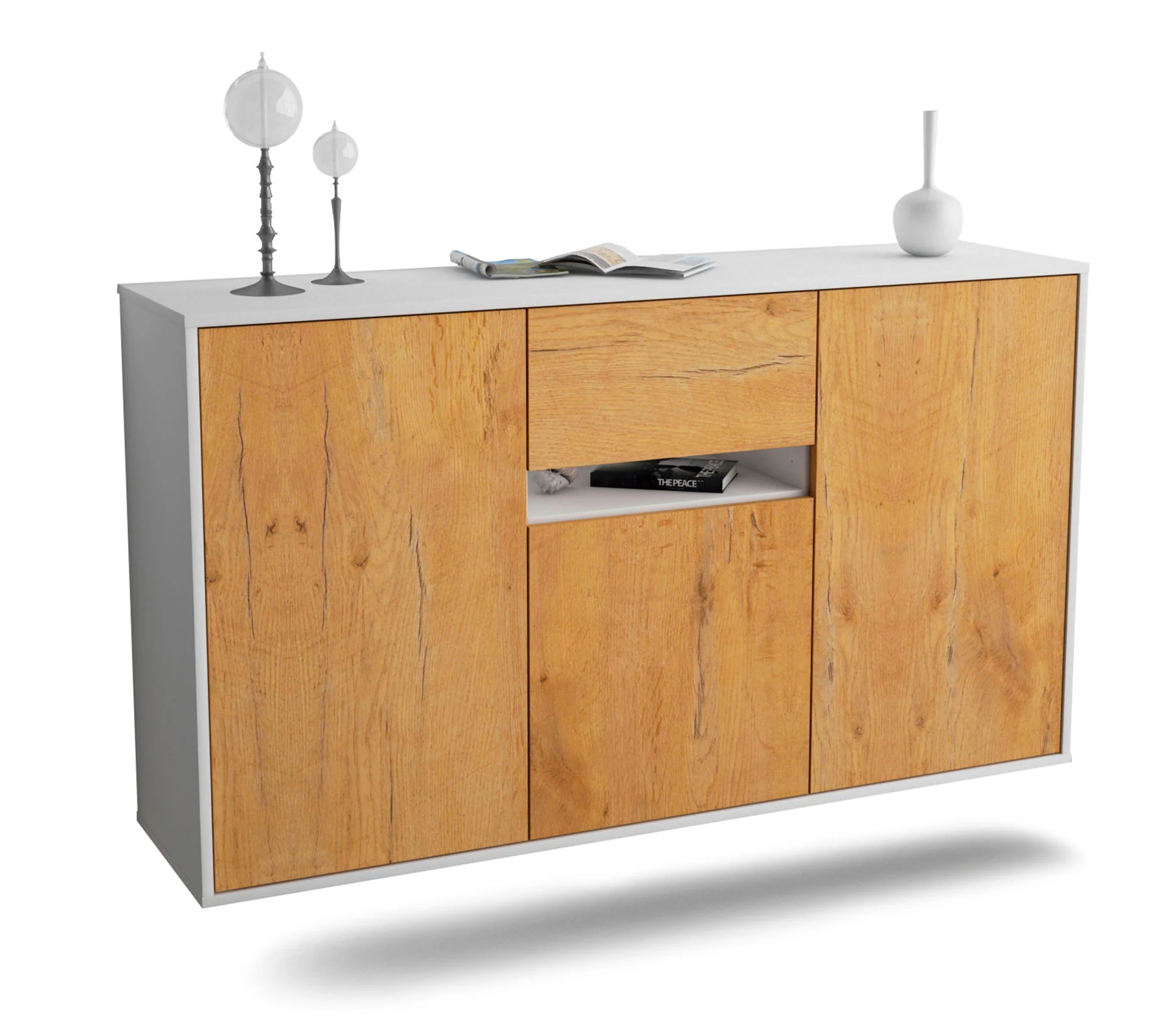 Bild von Sideboard Hampton, Eiche, hängend (136x79x35cm)