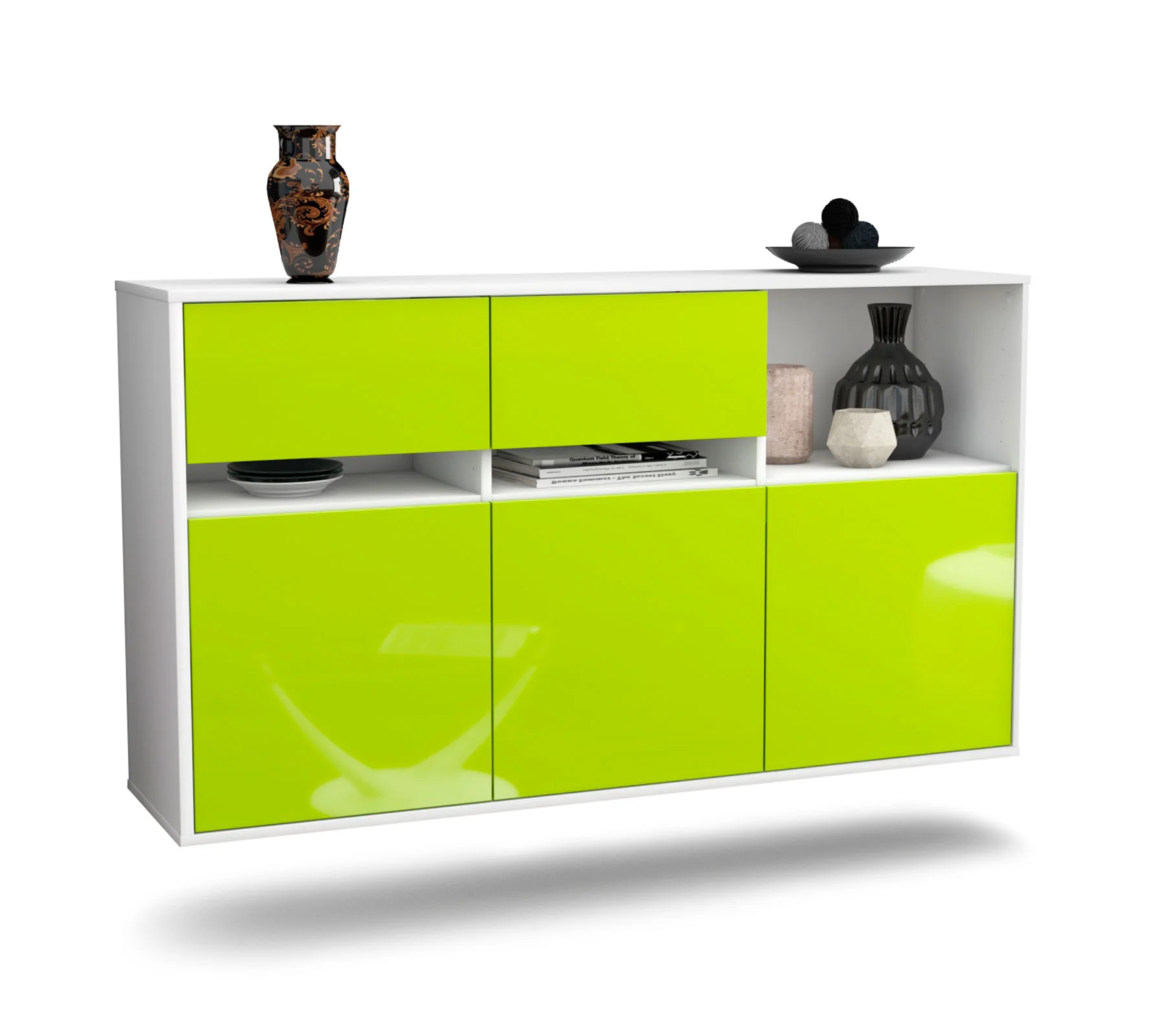 Bild von Sideboard Enterprise, Grün, hängend (136x79x35cm)