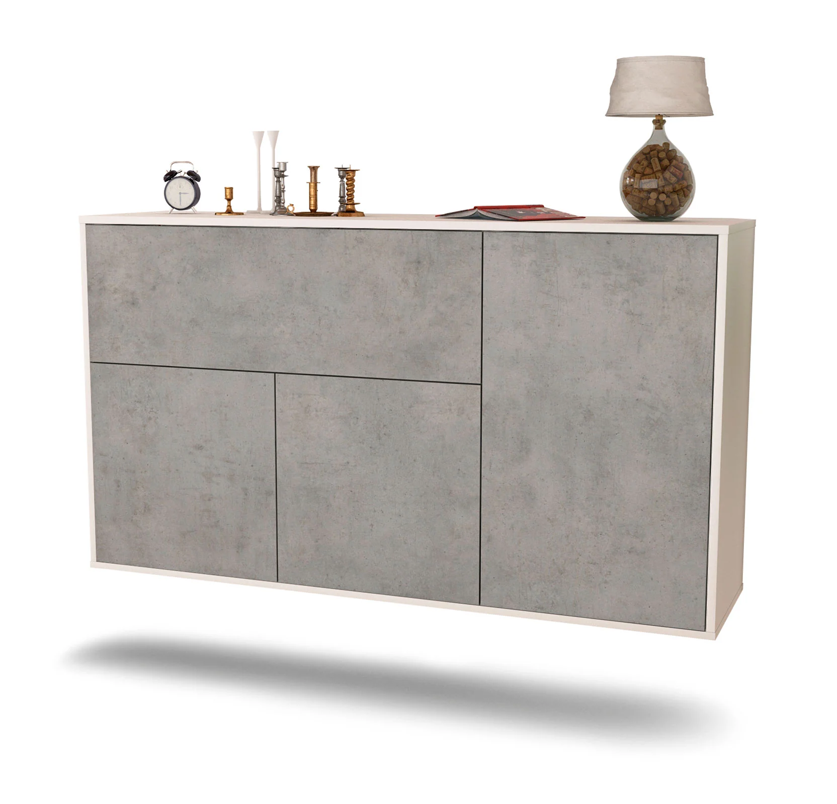 Bild von Sideboard Naperville, Beton, hängend (136x79x35cm)