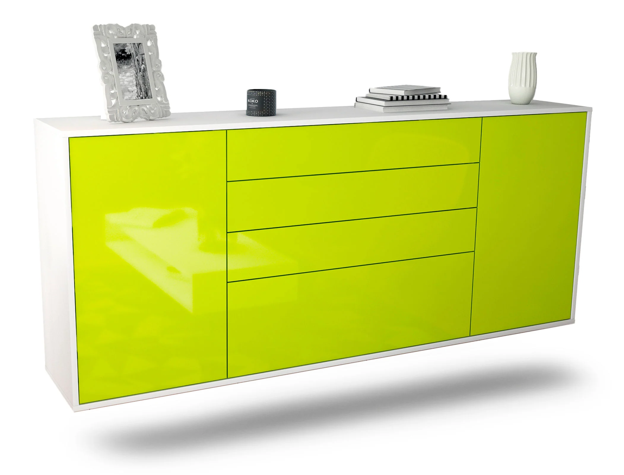 Bild von Sideboard Alexandria, Grün, hängend (180x79x35cm)
