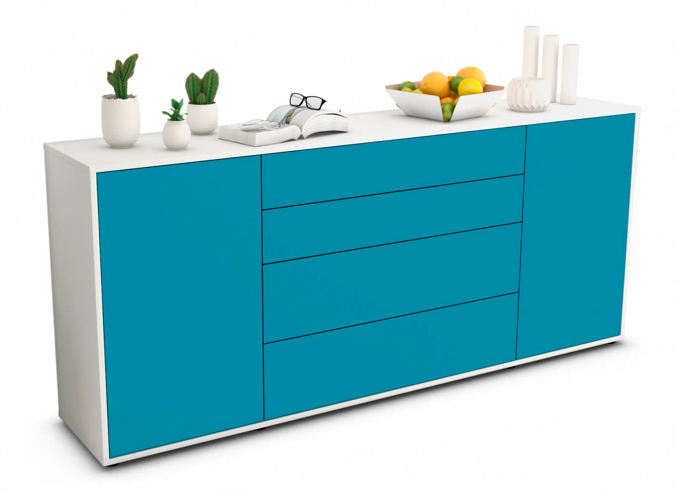 Bild von Sideboard Elettra, Türkis (180x79x35cm)