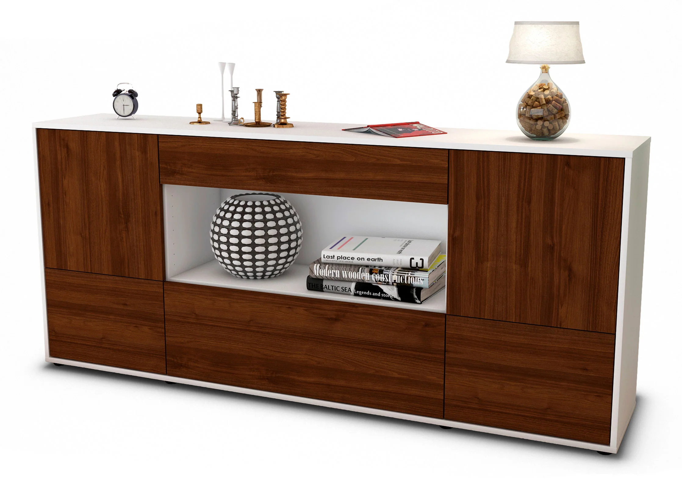 Bild von Sideboard Elodie, Walnuss (180x79x35cm)