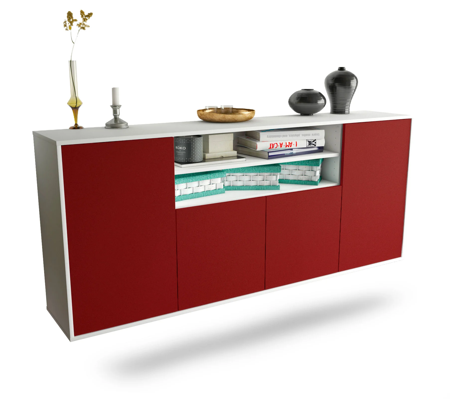 Bild von Sideboard Mesquite, Bordeaux, hängend (180x79x35cm)