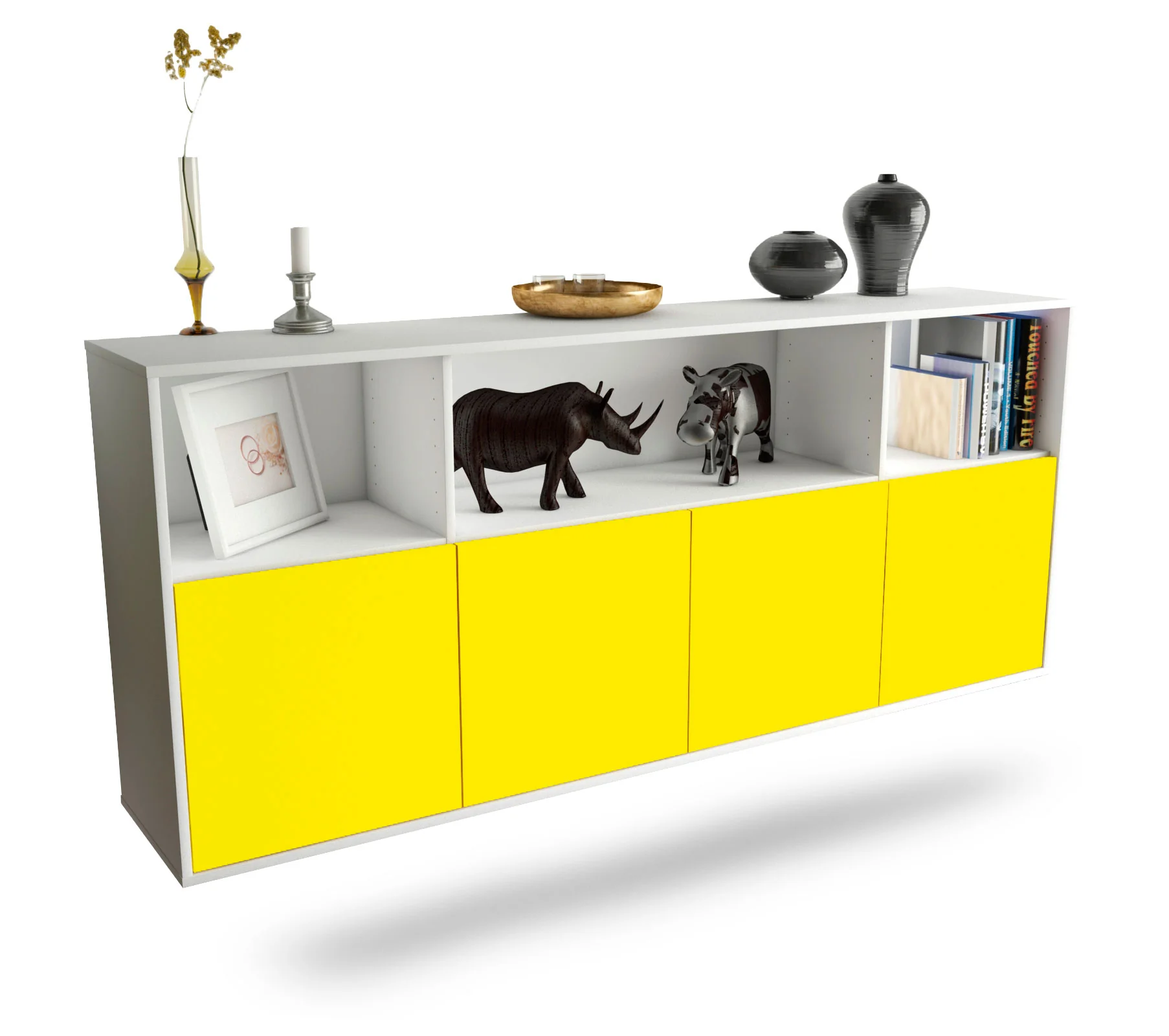 Bild von Sideboard Columbia, Gelb, hängend (180x79x35cm)