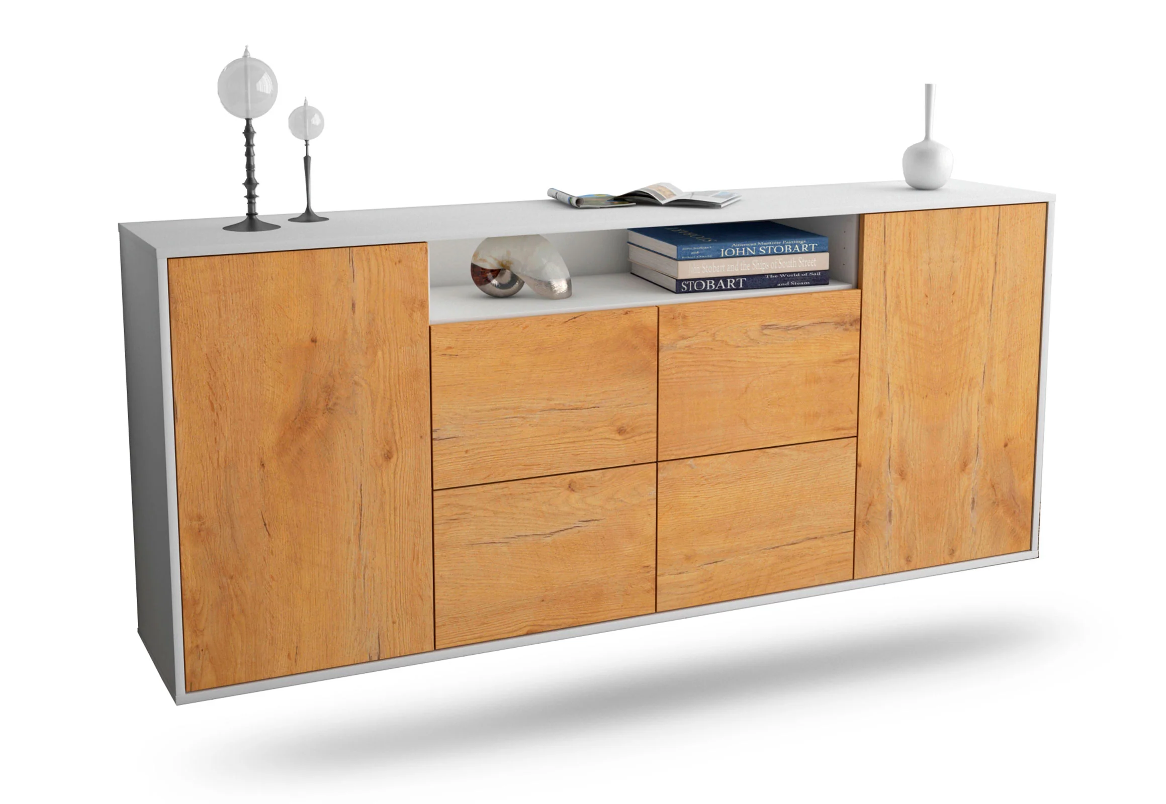 Bild von Sideboard Carrollton, Eiche, hängend (180x79x35cm)