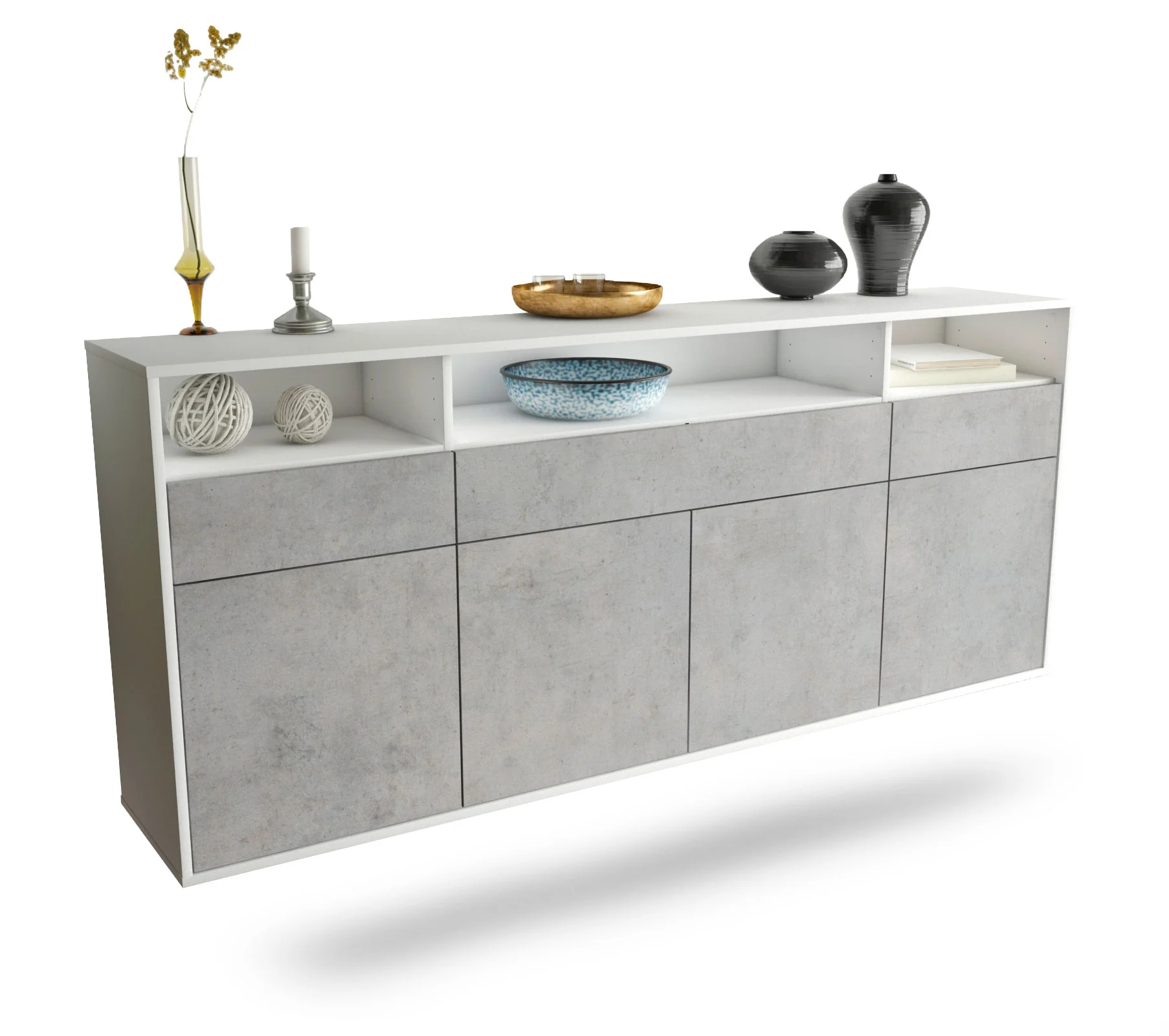 Bild von Sideboard Simi Valley, Beton, hängend (180x79x35cm)