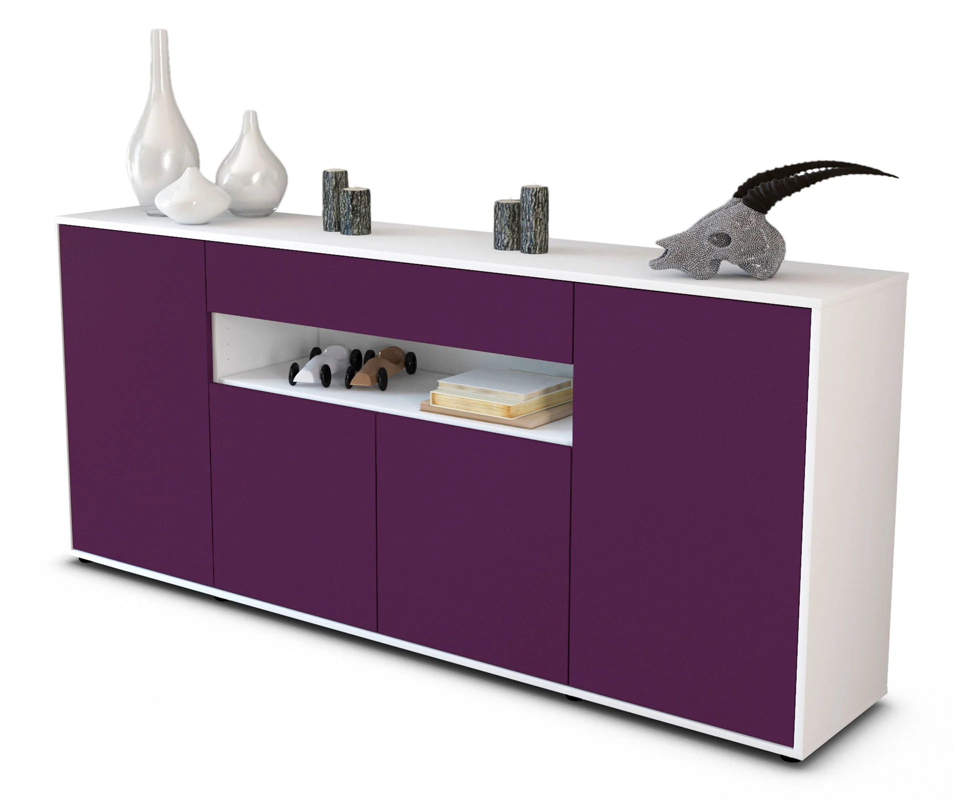Bild von Sideboard Fiorella, Lila (180x79x35cm)