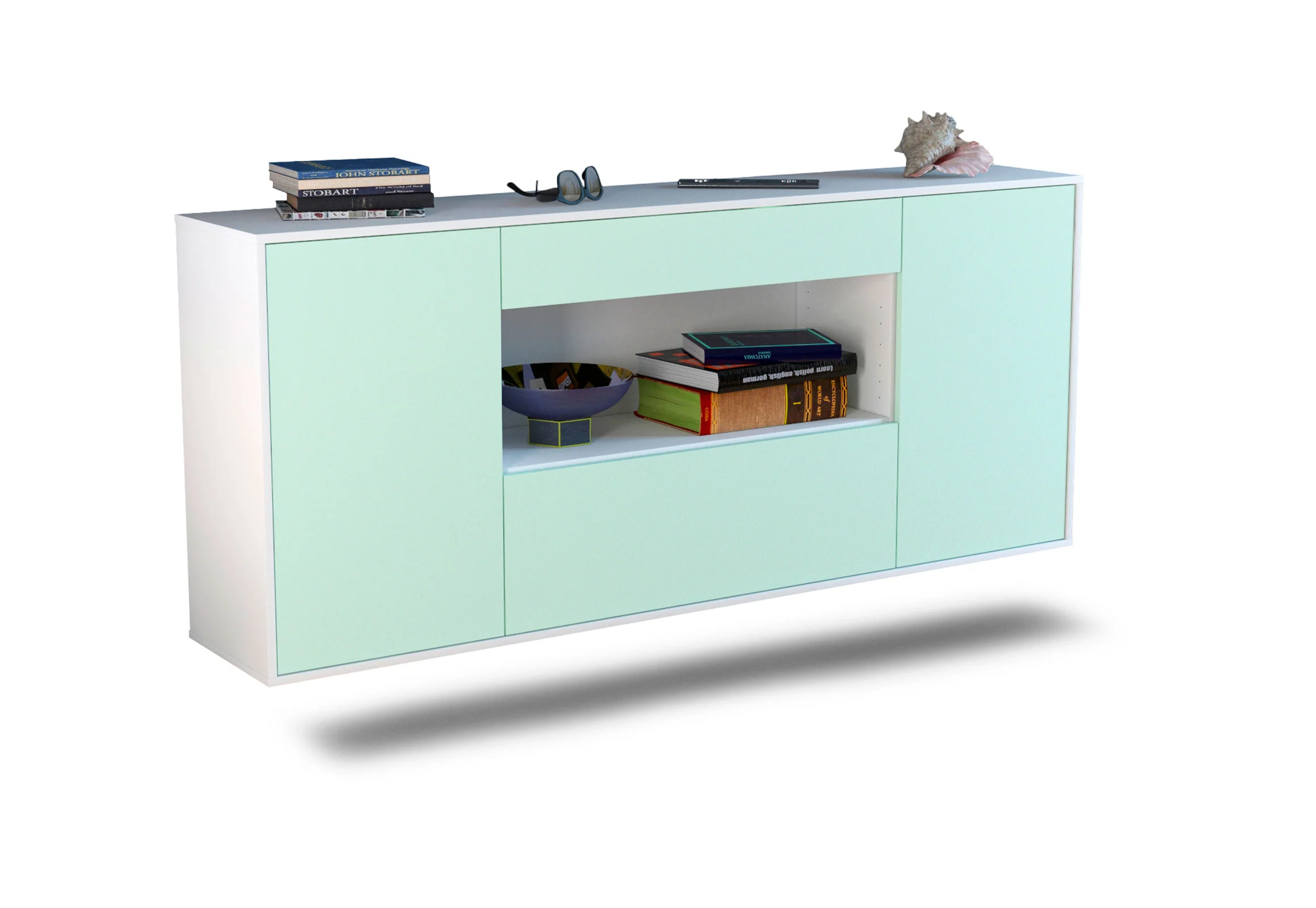 Bild von Sideboard Ann Arbor, Mint, hängend (180x79x35cm)