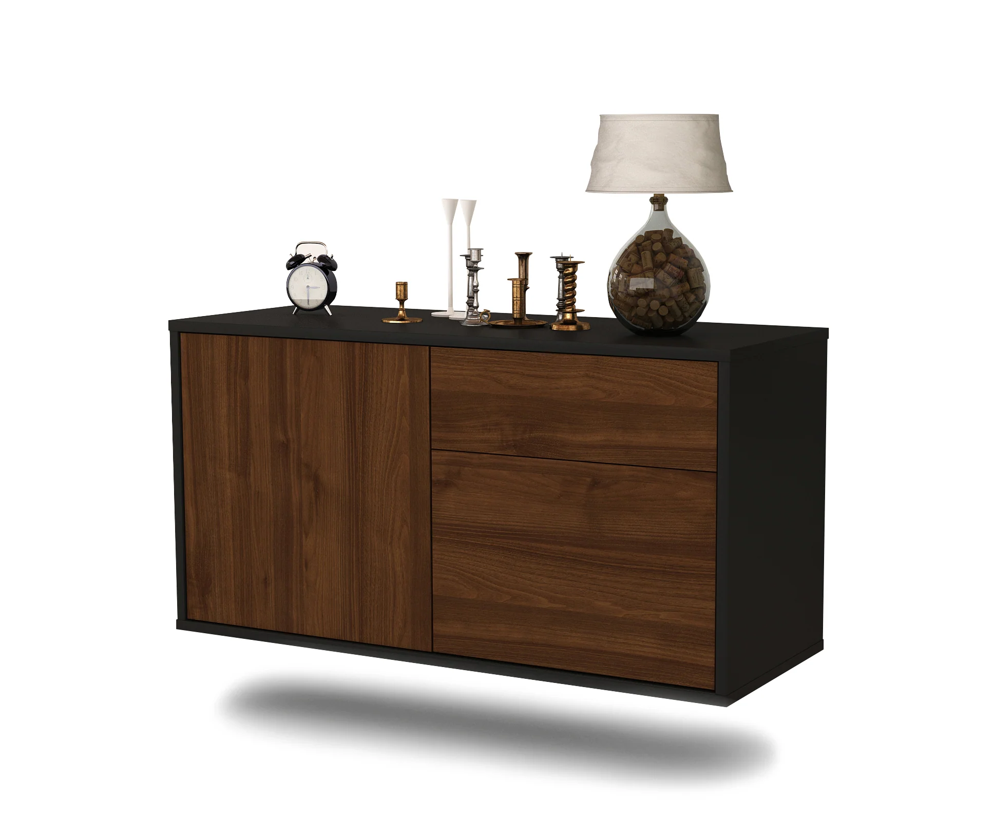 Bild von Lowboard San José, Walnuss, hängend (92x49x35cm)