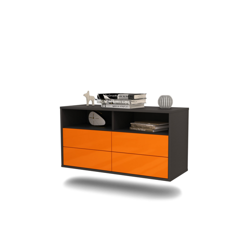 Bild von Lowboard El Paso, Orange, hängend (92x49x35cm)
